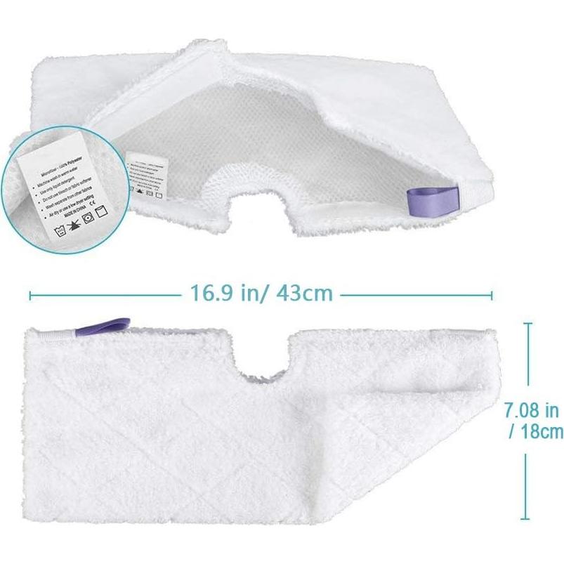 3 Almohadillas de Microfibra Doble Cara Turbokey para Mopa Shark