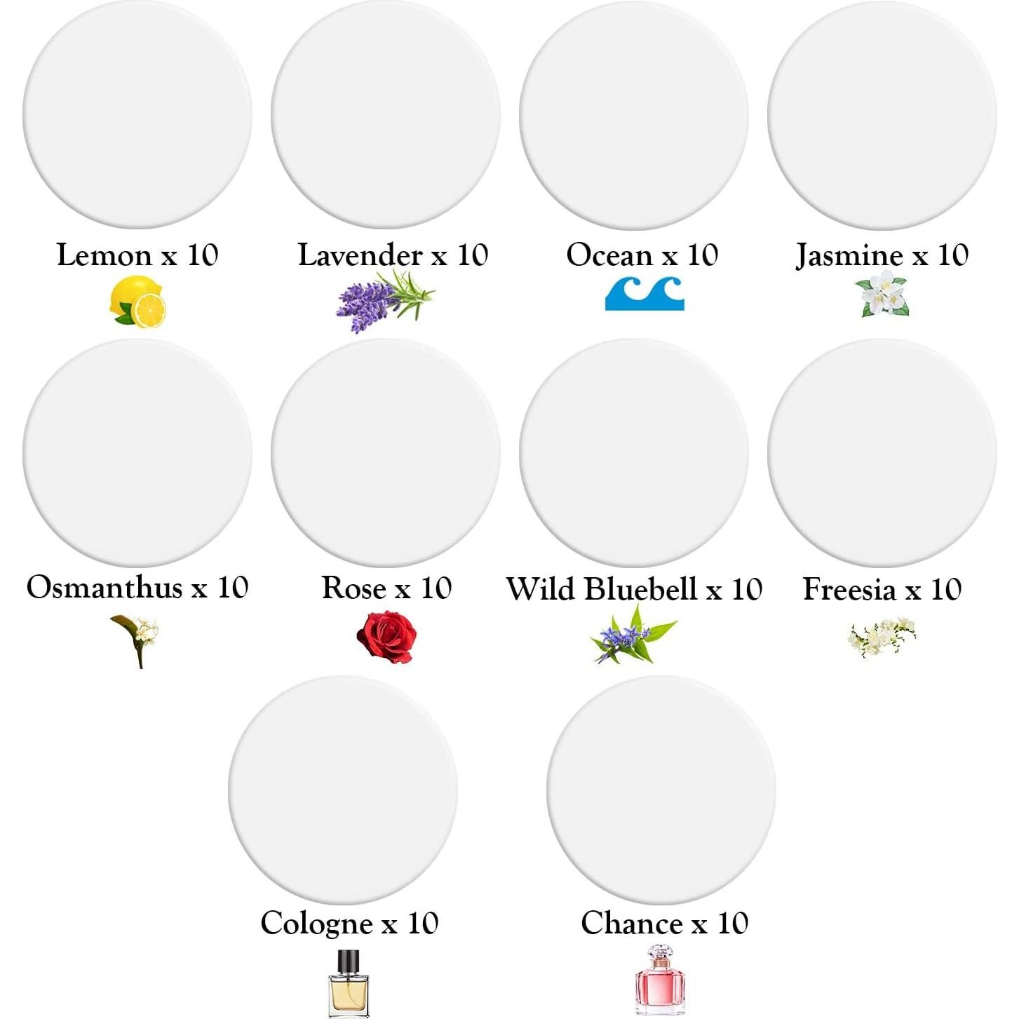 100 Discos Aromatizados para Mopas de Vapor Sadnyy - 10 Fragancias