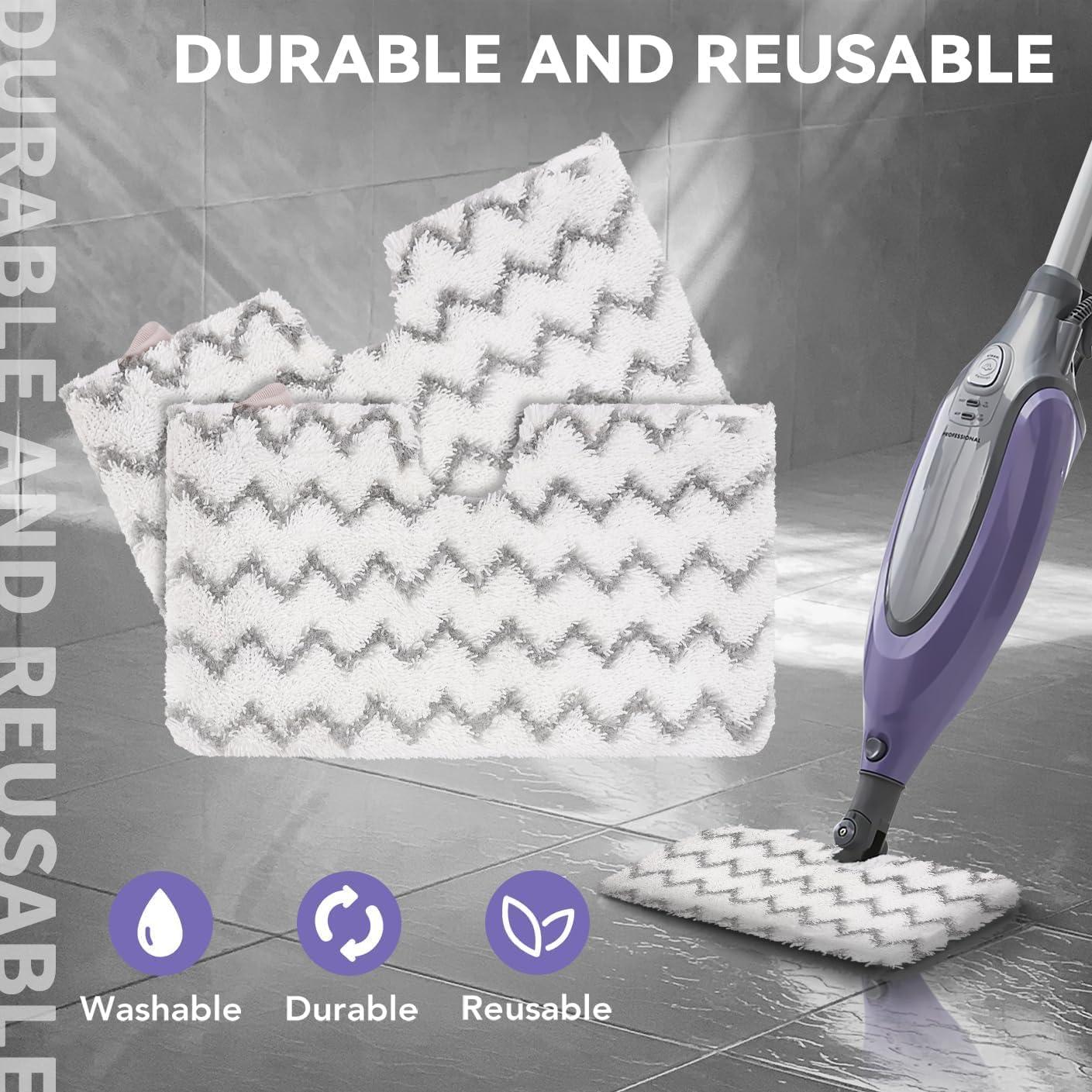 Almohadillas de vapor Shark S3500 S3601 - 12 Repuestos Microfibra