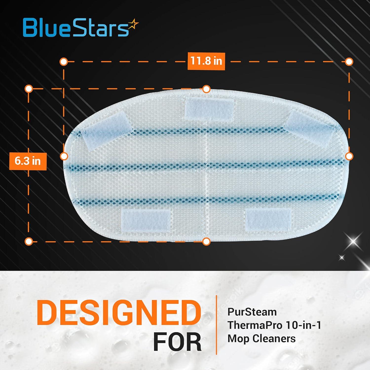 Almohadillas de Reemplazo Microfibra BlueStars para Mopa PurSteam 10 en 1