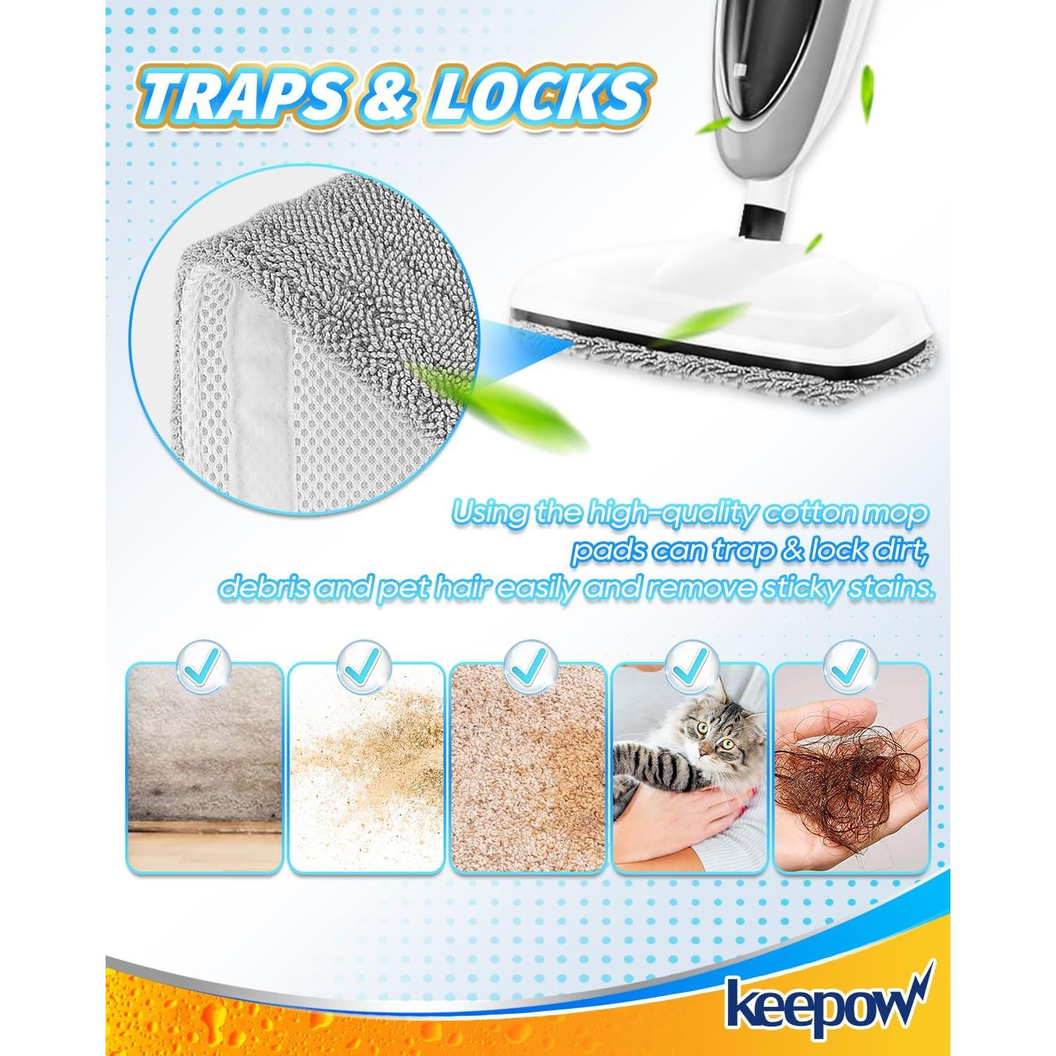 Almohadillas de Vapor KEEPOW para Mopa GorFanty GF-6610B - 4 Pzas