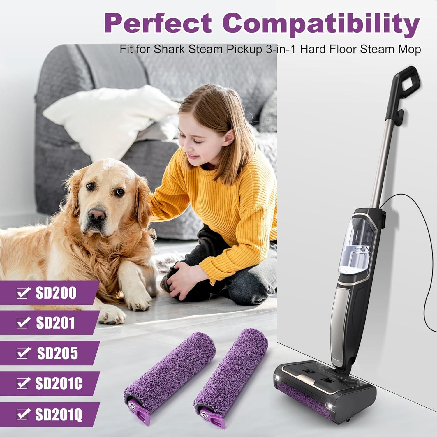 Rodillos de Cepillo Suave Janedtcyy para Shark Steam Pickup 3 en 1