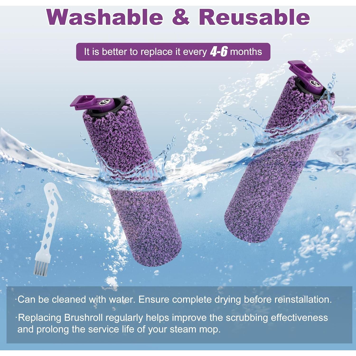 Rodillos de Cepillo Suave Janedtcyy para Shark Steam Pickup 3 en 1