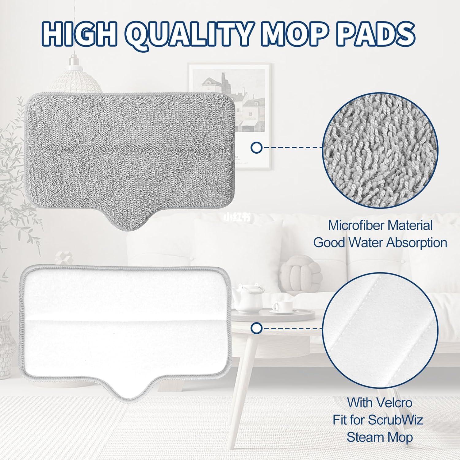 Paños de Mopa de Vapor Yicotira 4 Paquete Microfibra Lavables