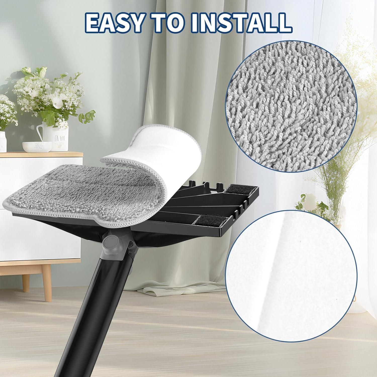 Paños de Mopa de Vapor Yicotira 4 Paquete Microfibra Lavables