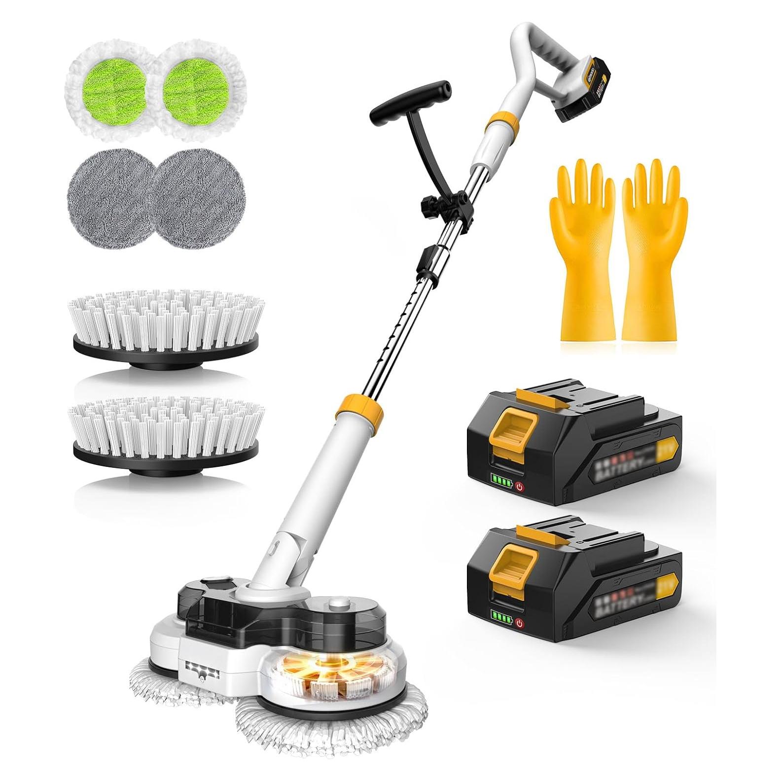 Mopa Eléctrica Inalámbrica Qimedo M1 800RPM 127cm con Luz LED