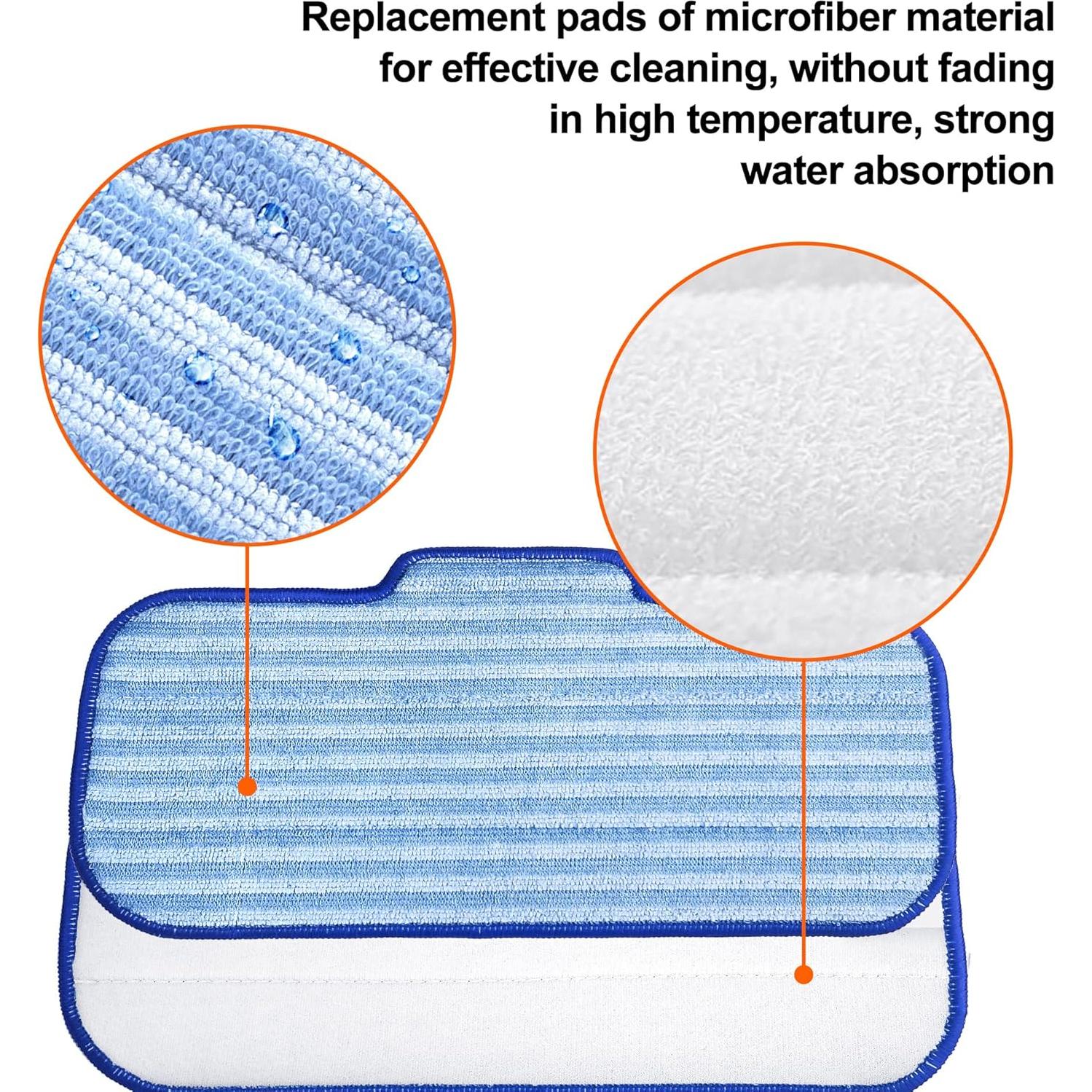 6 Almohadillas de Microfibra Reemplazo Newbealer NB603C NB602N