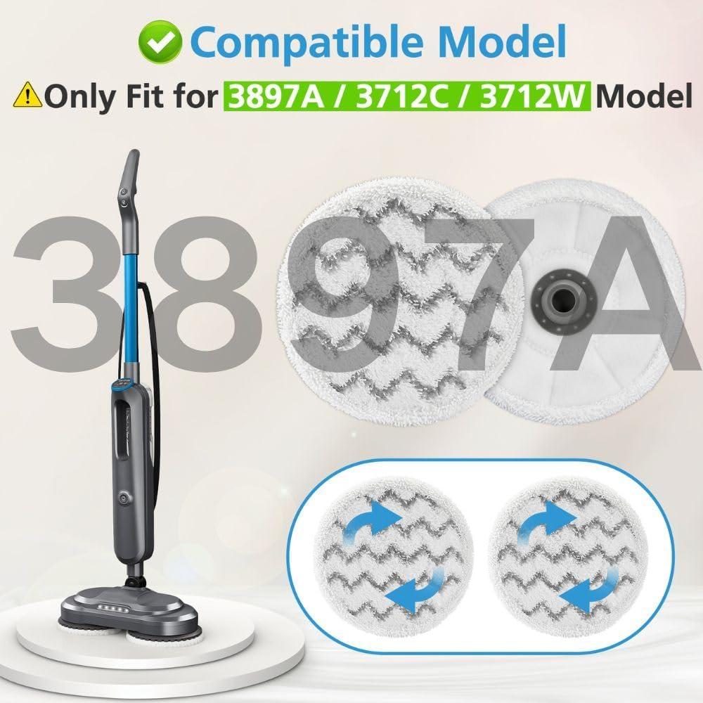 6 Almohadillas de Repuesto Bissell 3897A/3712 Microfibra