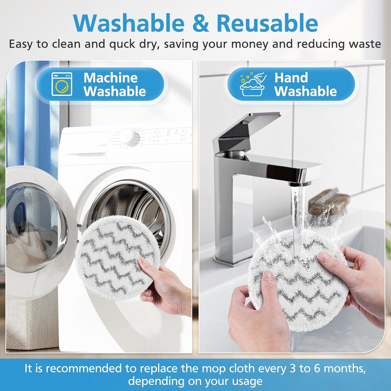 6 Almohadillas de Repuesto Bissell 3897A/3712 Microfibra