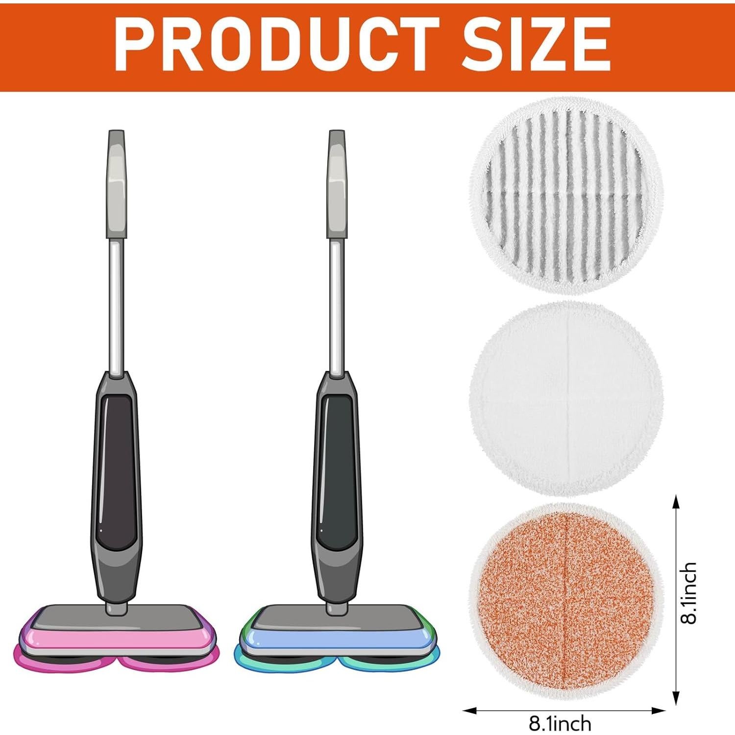 Juego de 18 Almohadillas de Vapor Teenyyou para Bissell 20.5 cm