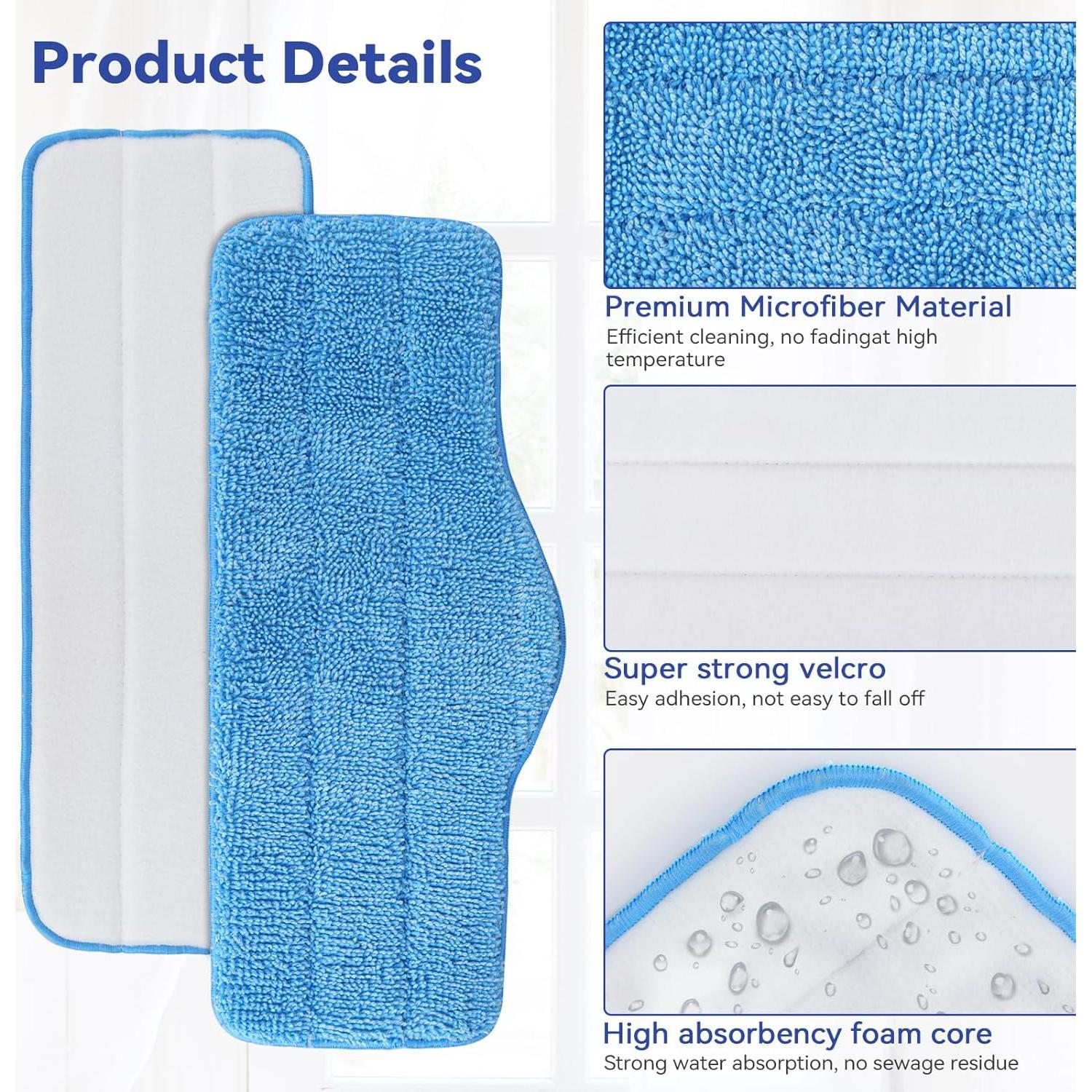 Paños de Mopa de Vapor BeiLan Compatibles Dupray Neat - 12 Unidades