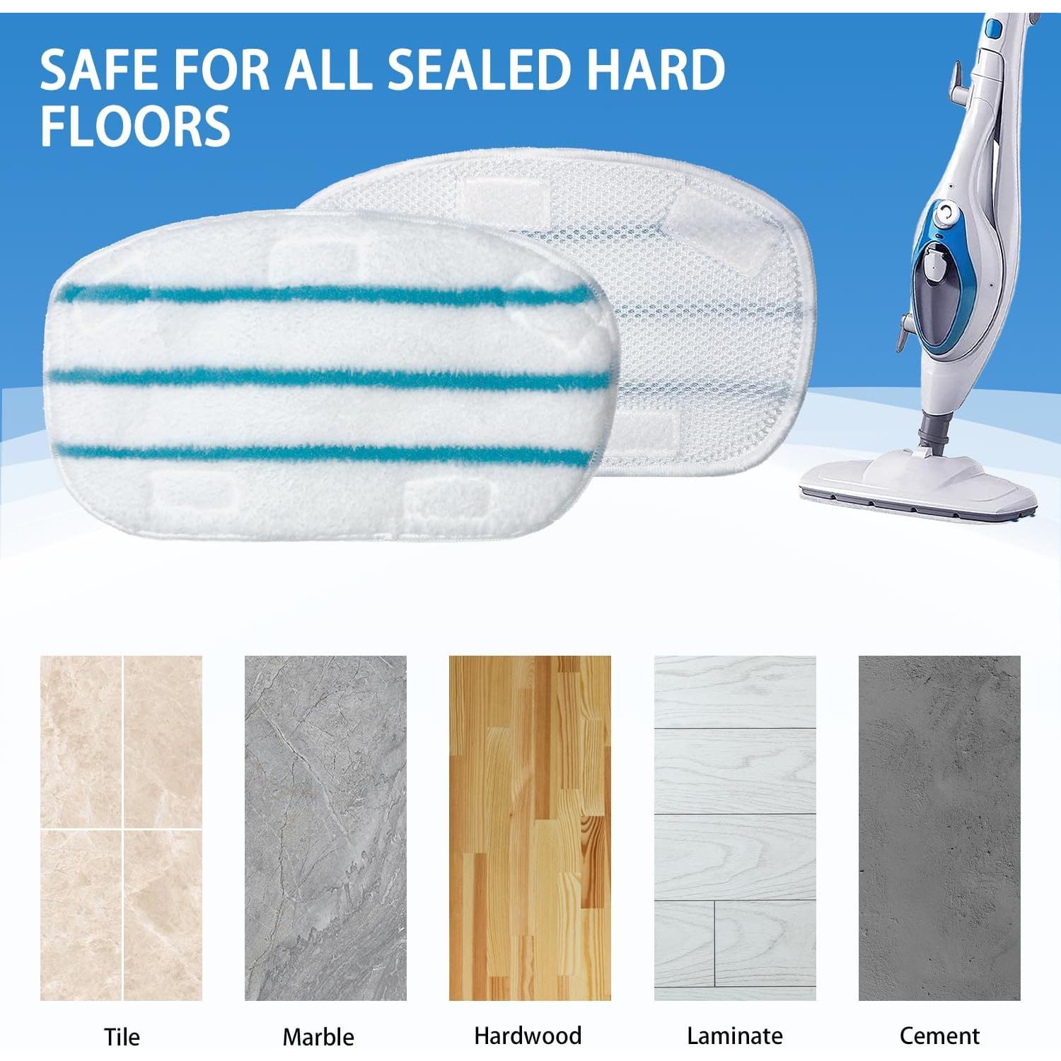 Paños de Mopa a Vapor JIUMEE Compatibles PurSteam 10-en-1 8pcs