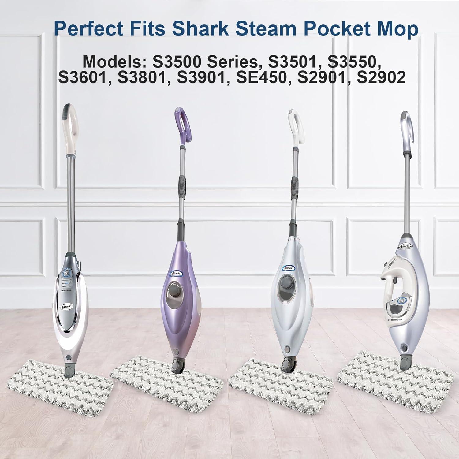 6 Almohadillas Reemplazo Microfibra Shark S3501 para Mop Vapor