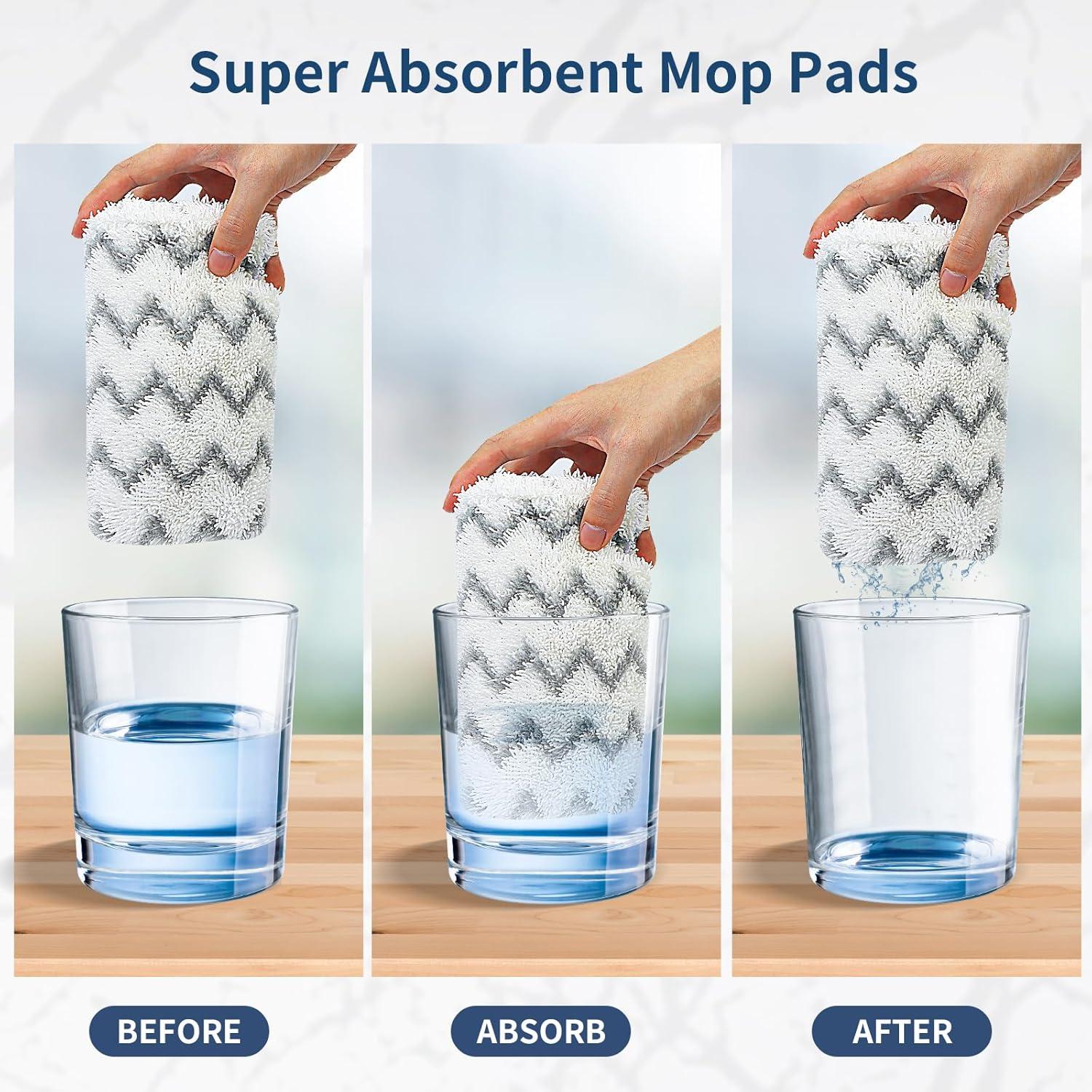 6 Almohadillas Reemplazo Microfibra Shark S3501 para Mop Vapor