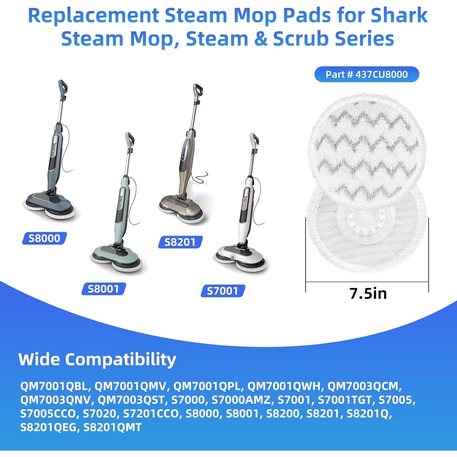 Almohadillas de Reemplazo VIEWALL para Mopas Shark - Paquete de 8