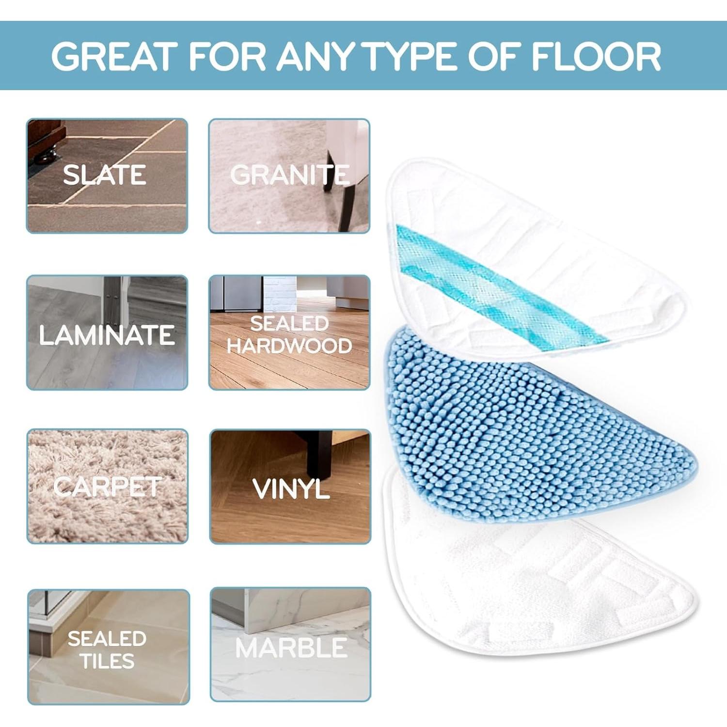 Paquete de 3 Almohadillas de Piso H2O MOP® HD Reutilizables