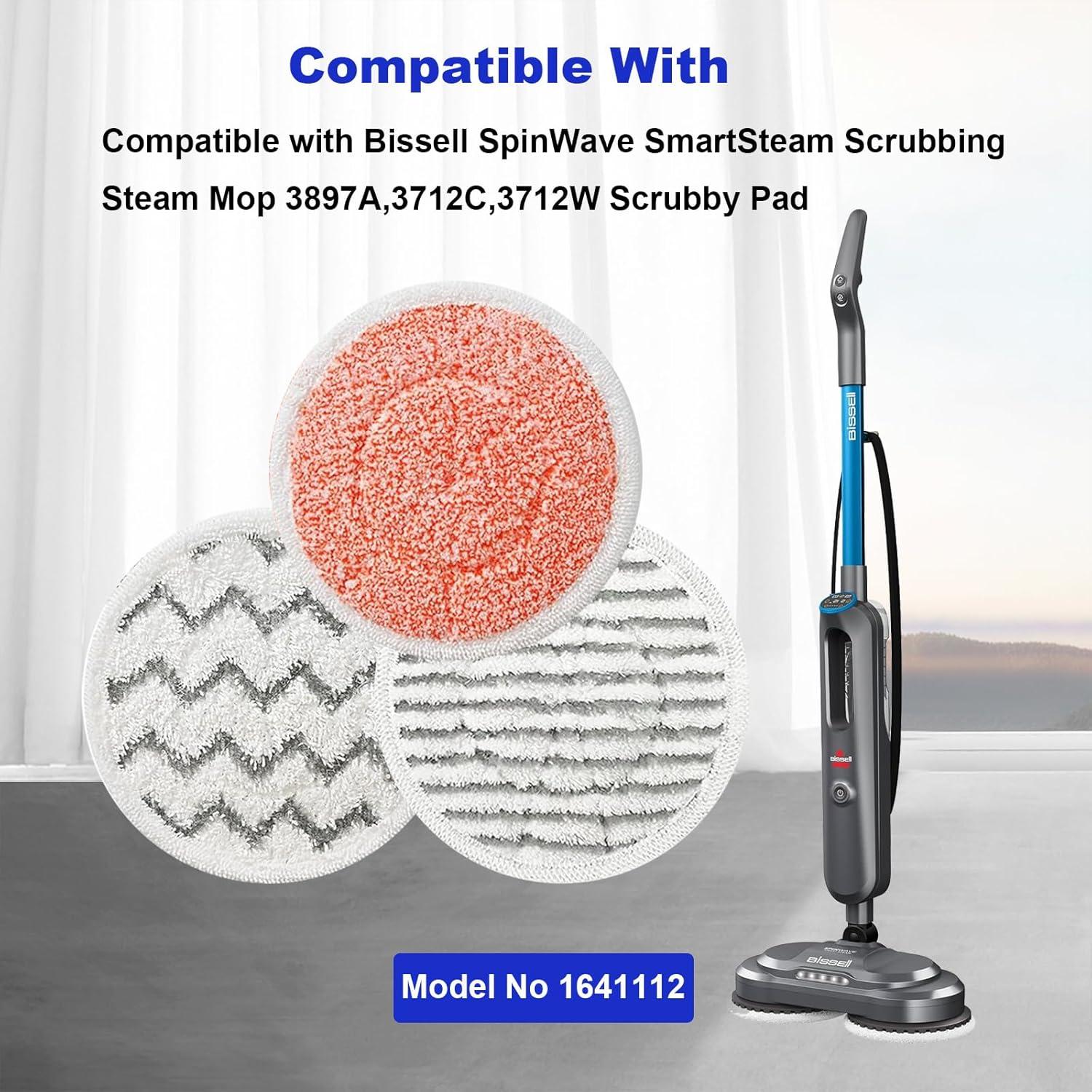 Paquete de 12 almohadillas de fregado LesinaVac para Bissell 3897A