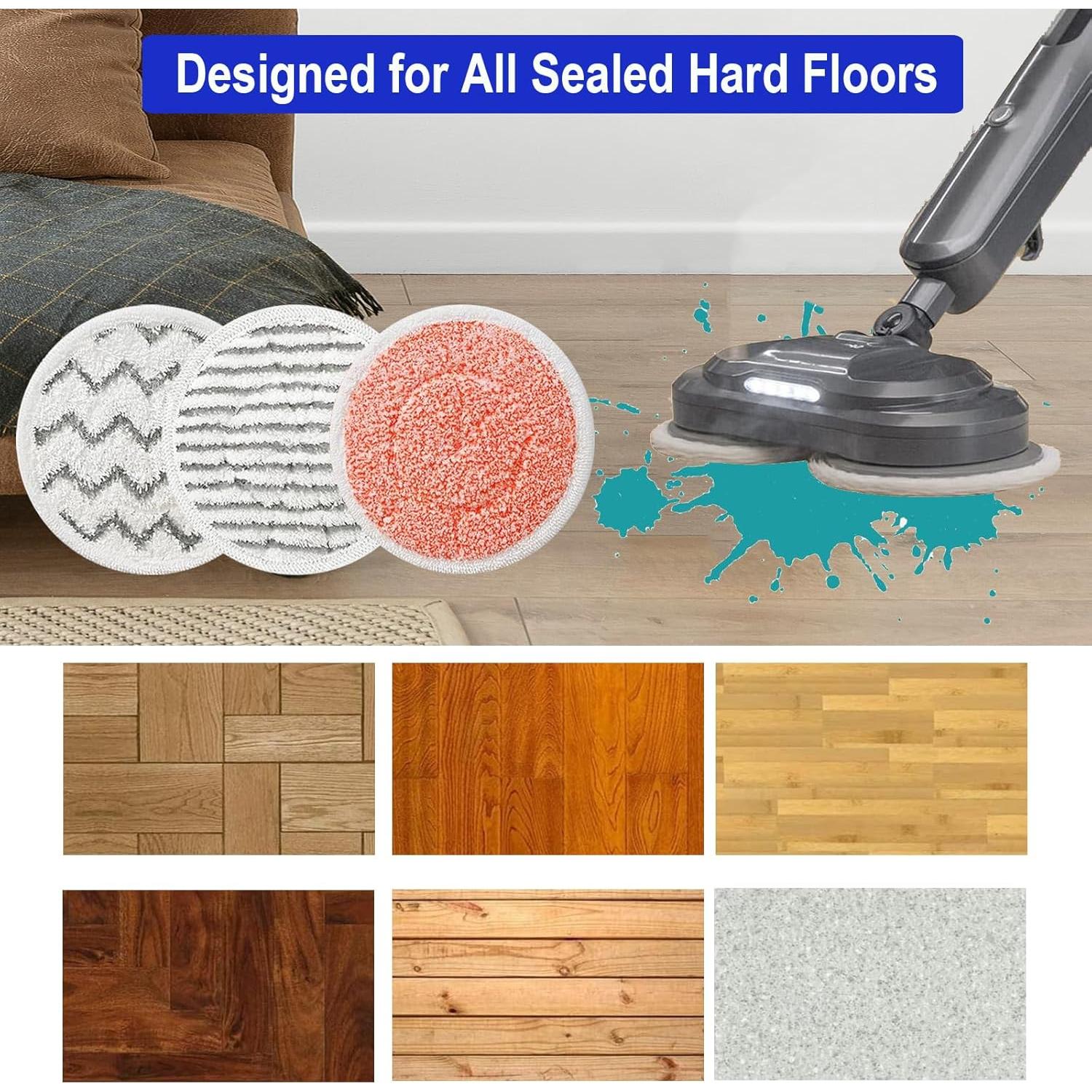 Paquete de 12 almohadillas de fregado LesinaVac para Bissell 3897A