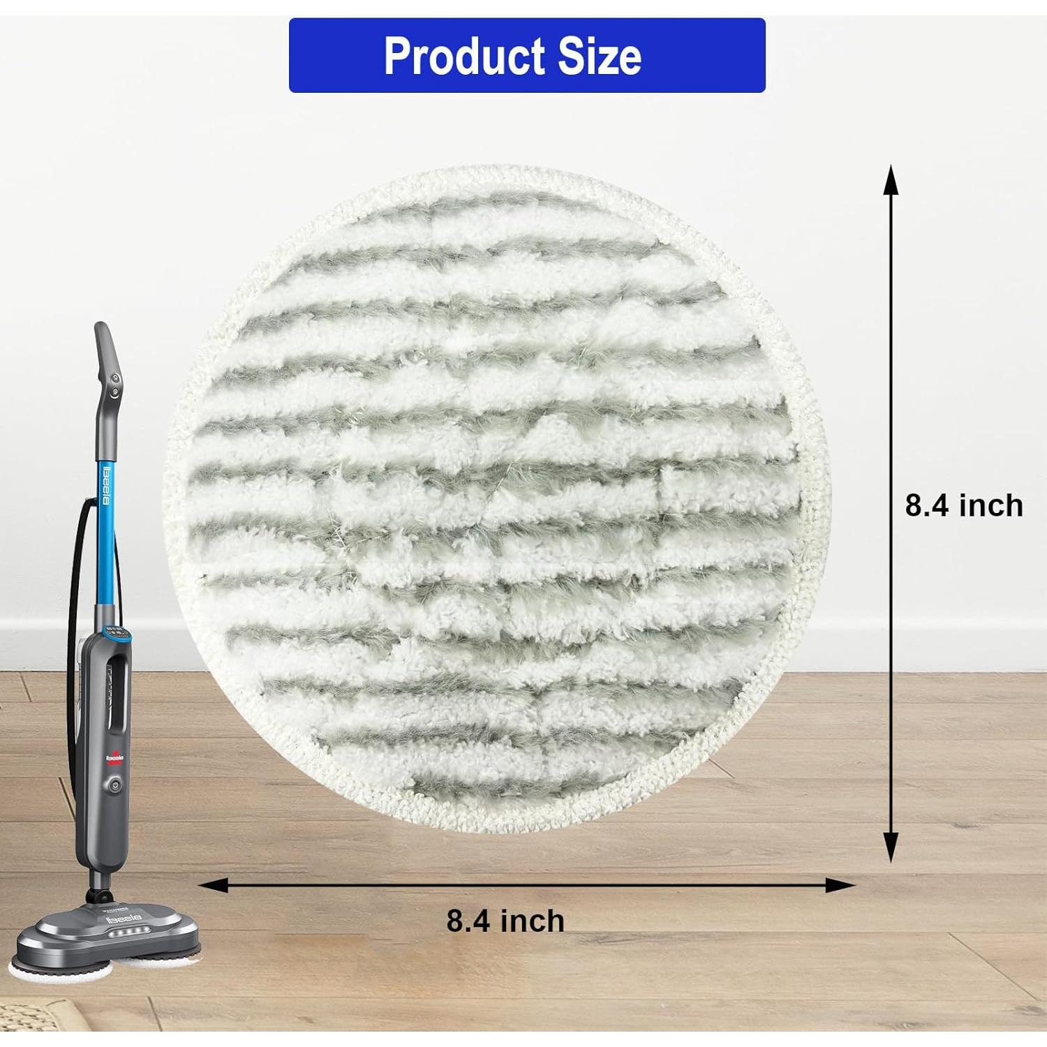 Paquete de 12 almohadillas de fregado LesinaVac para Bissell 3897A