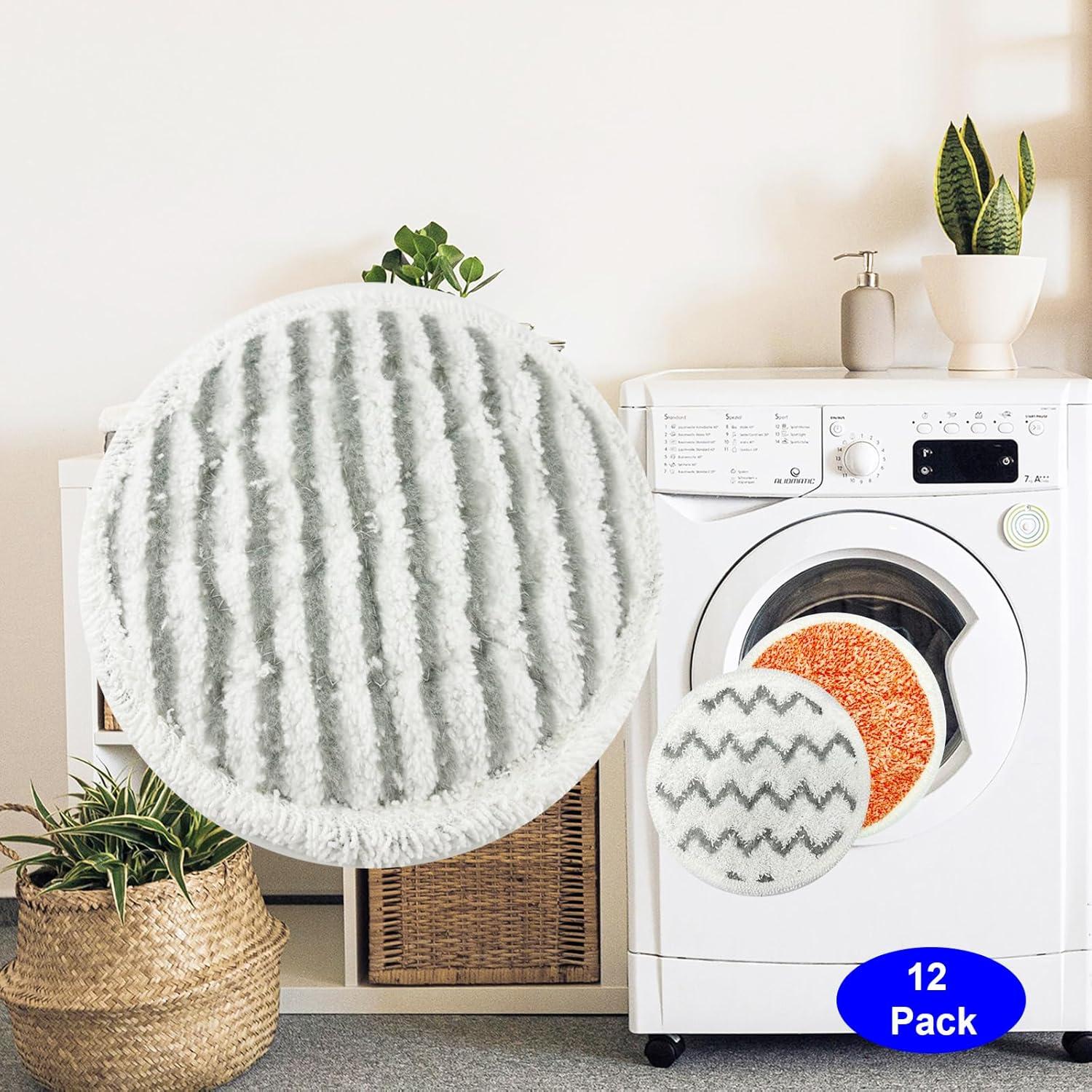 Paquete de 12 almohadillas de fregado LesinaVac para Bissell 3897A