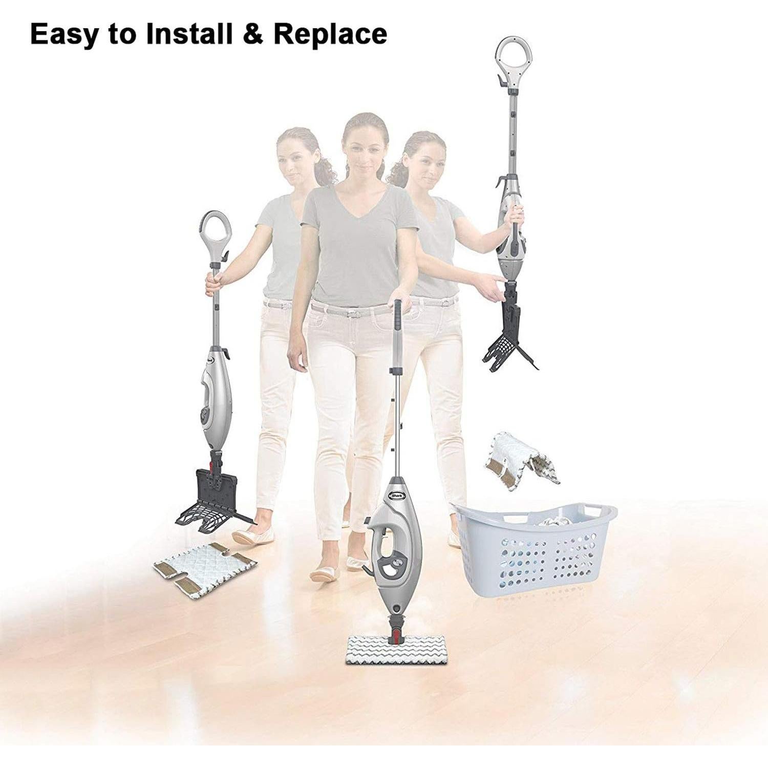 Paquete de 6 almohadillas de microfibra Extolife para mopa Shark