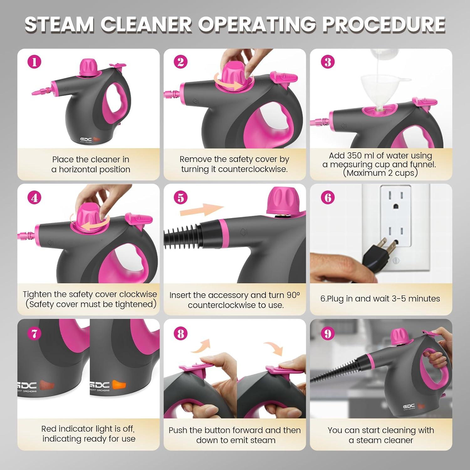 Limpiador de Vapor de Mano Great Dachong 400ml 1300W Sin Químicos