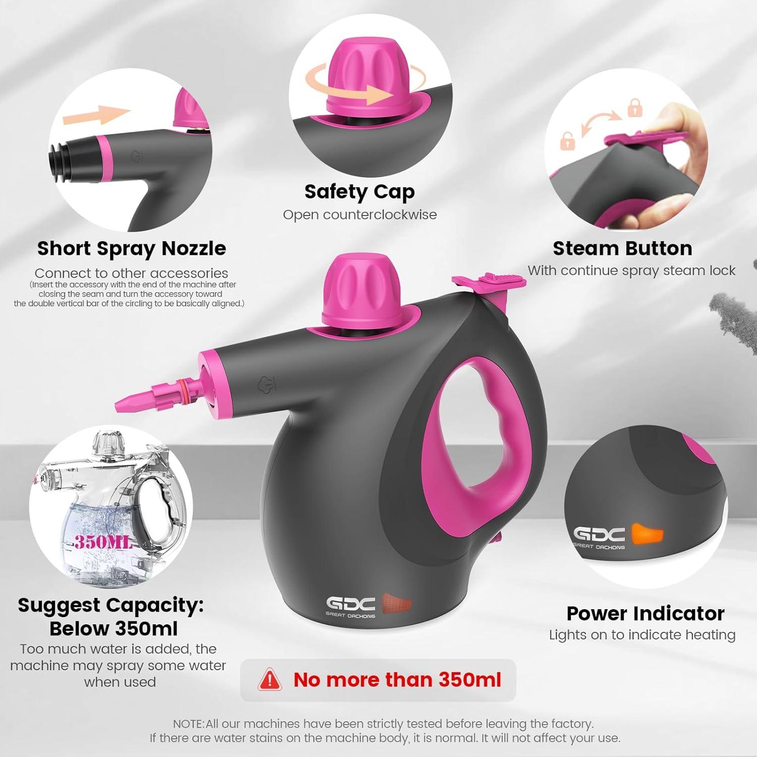 Limpiador de Vapor de Mano Great Dachong 400ml 1300W Sin Químicos