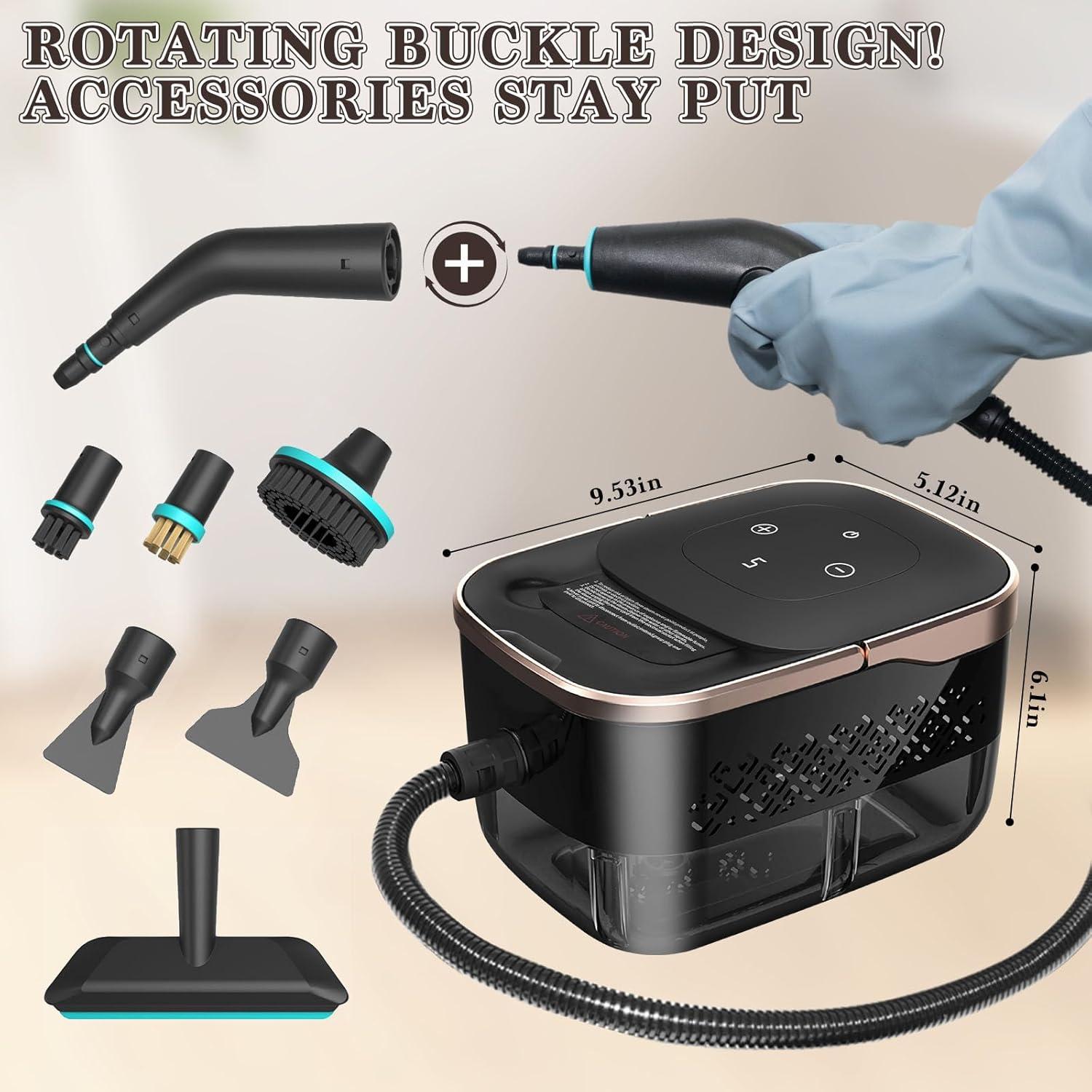 Limpiador de Vapor Happudeok 2500W 1250ml Portátil Multiusos