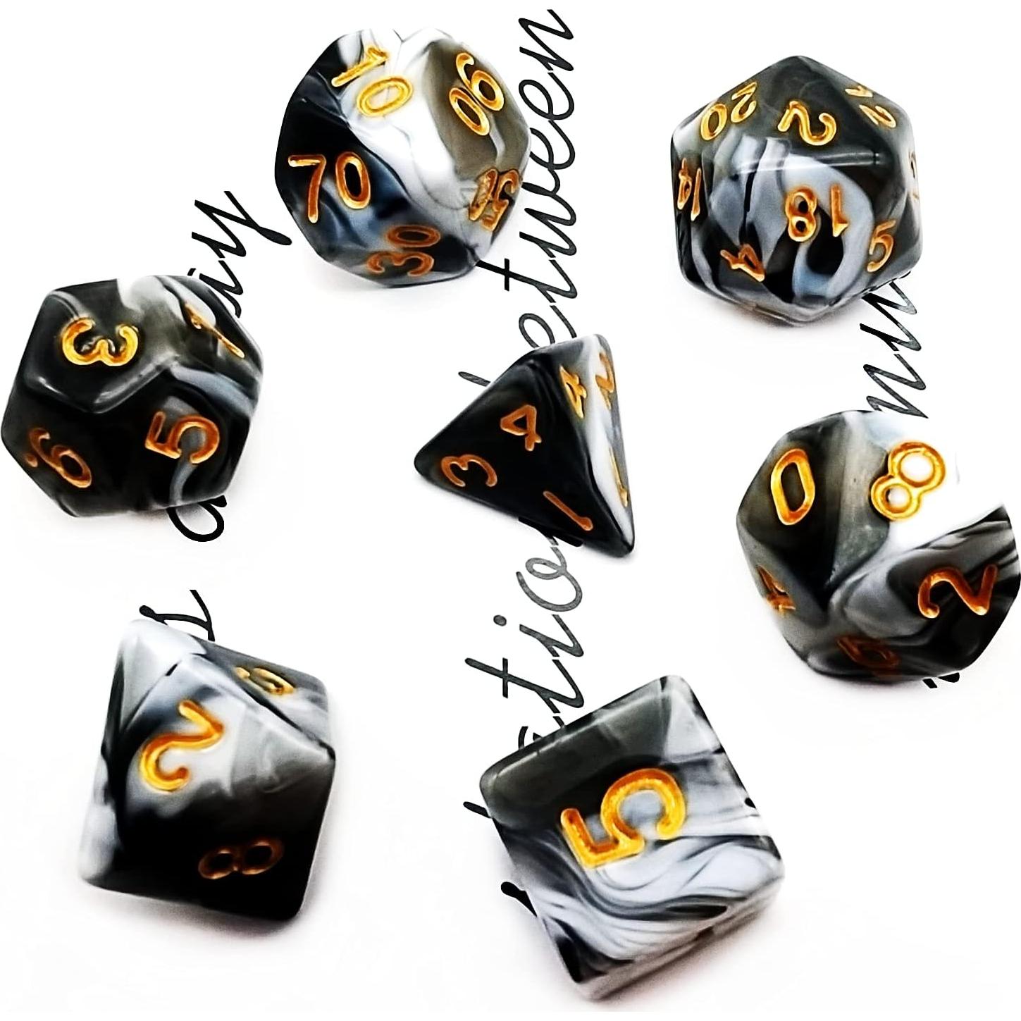 Juego de Dados Poliedricos DND QHFLY 3 Juegos con Bolsas