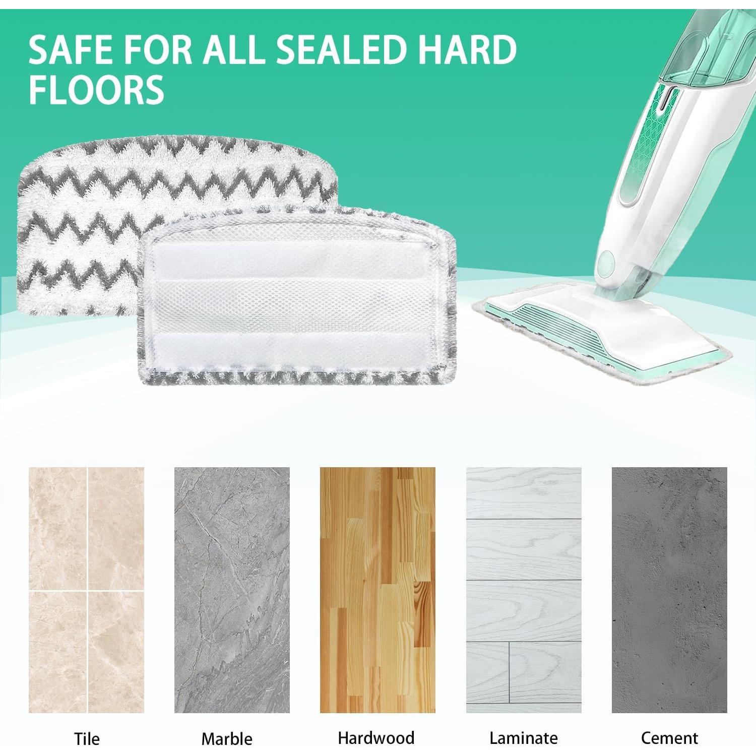 Almohadillas de Reemplazo JIUMEE para Mopa de Vapor Shark S1000 - 4 Piezas Microfibra Lavables