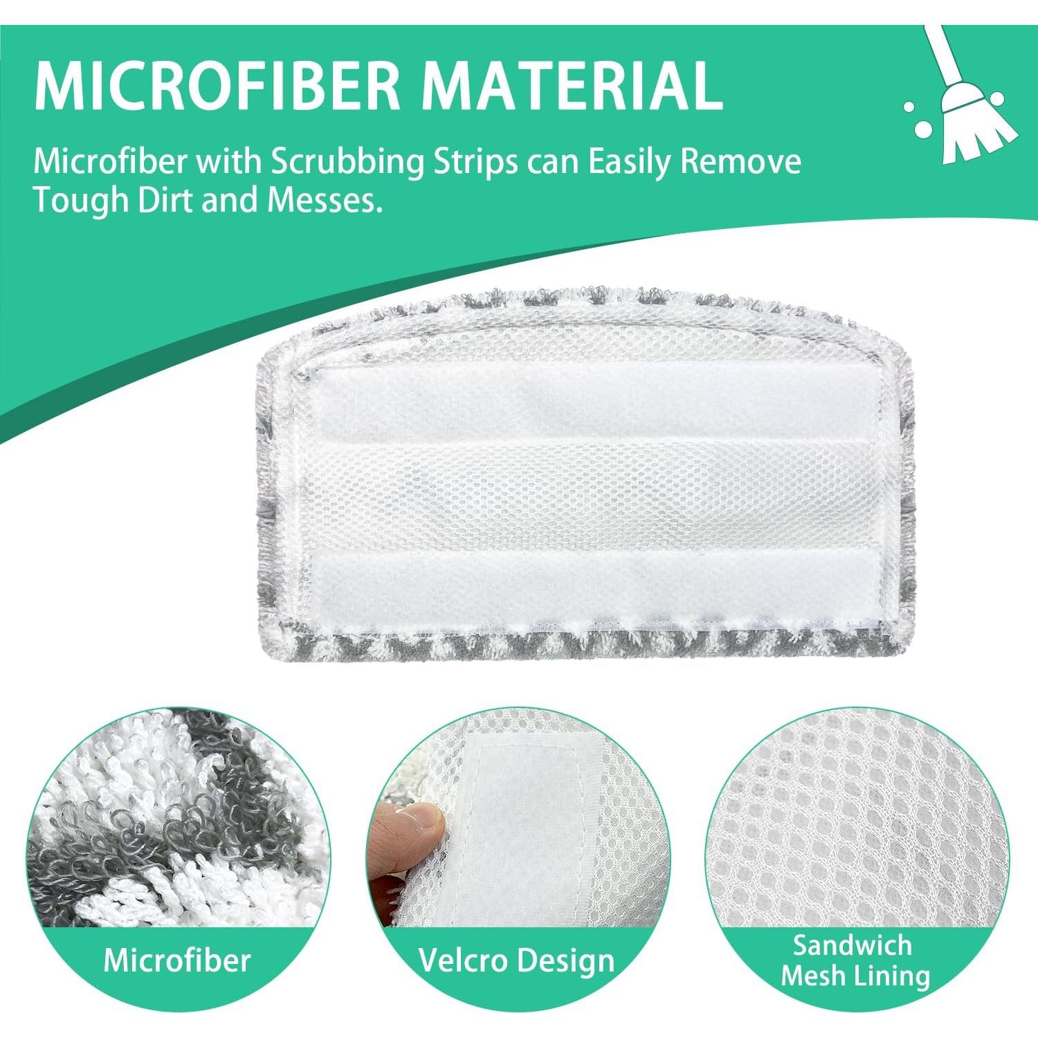 Almohadillas de Reemplazo JIUMEE para Mopa de Vapor Shark S1000 - 4 Piezas Microfibra Lavables
