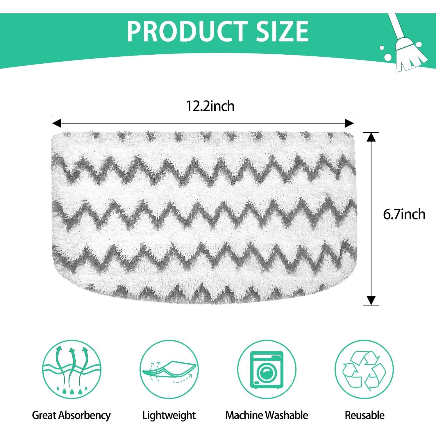 Almohadillas de Reemplazo JIUMEE para Mopa de Vapor Shark S1000 - 4 Piezas Microfibra Lavables