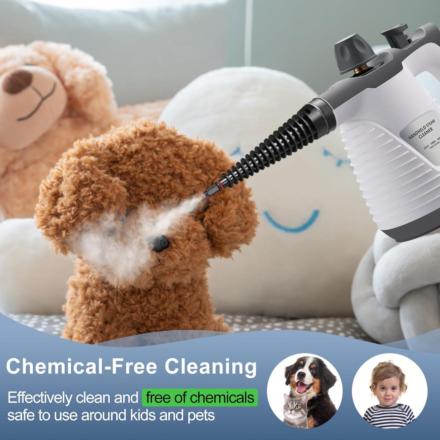 Limpiador de Vapor de Mano Ancohom 350ml 1050W Portátil