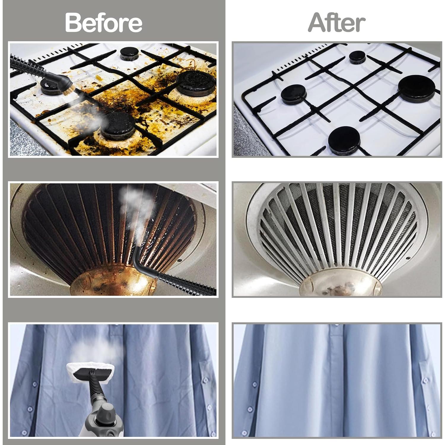 Limpiador de Vapor de Mano Ancohom 350ml 1050W Portátil