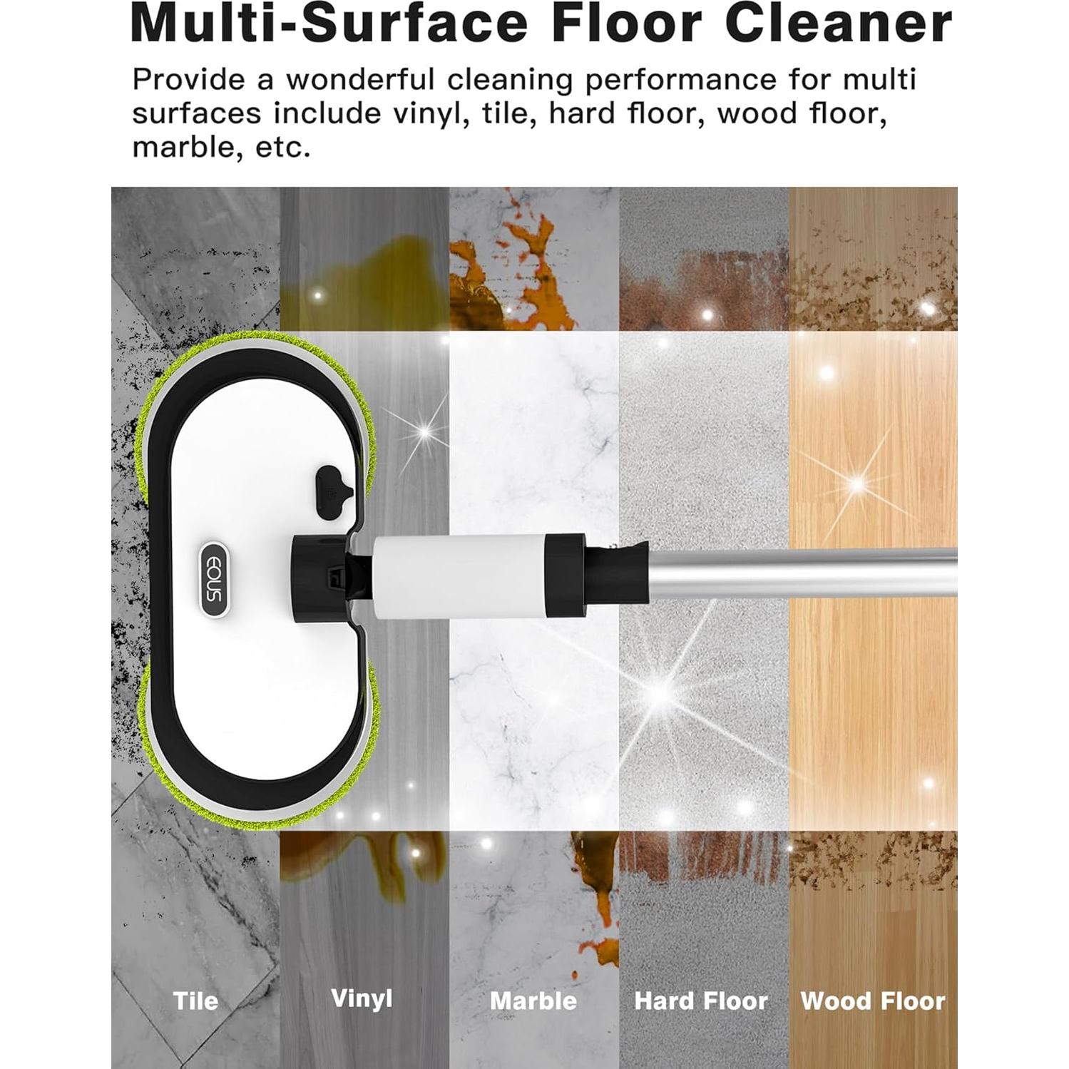 Mopa Eléctrica Inalámbrica EOUS E700, 300ml, Doble Motor, 60min