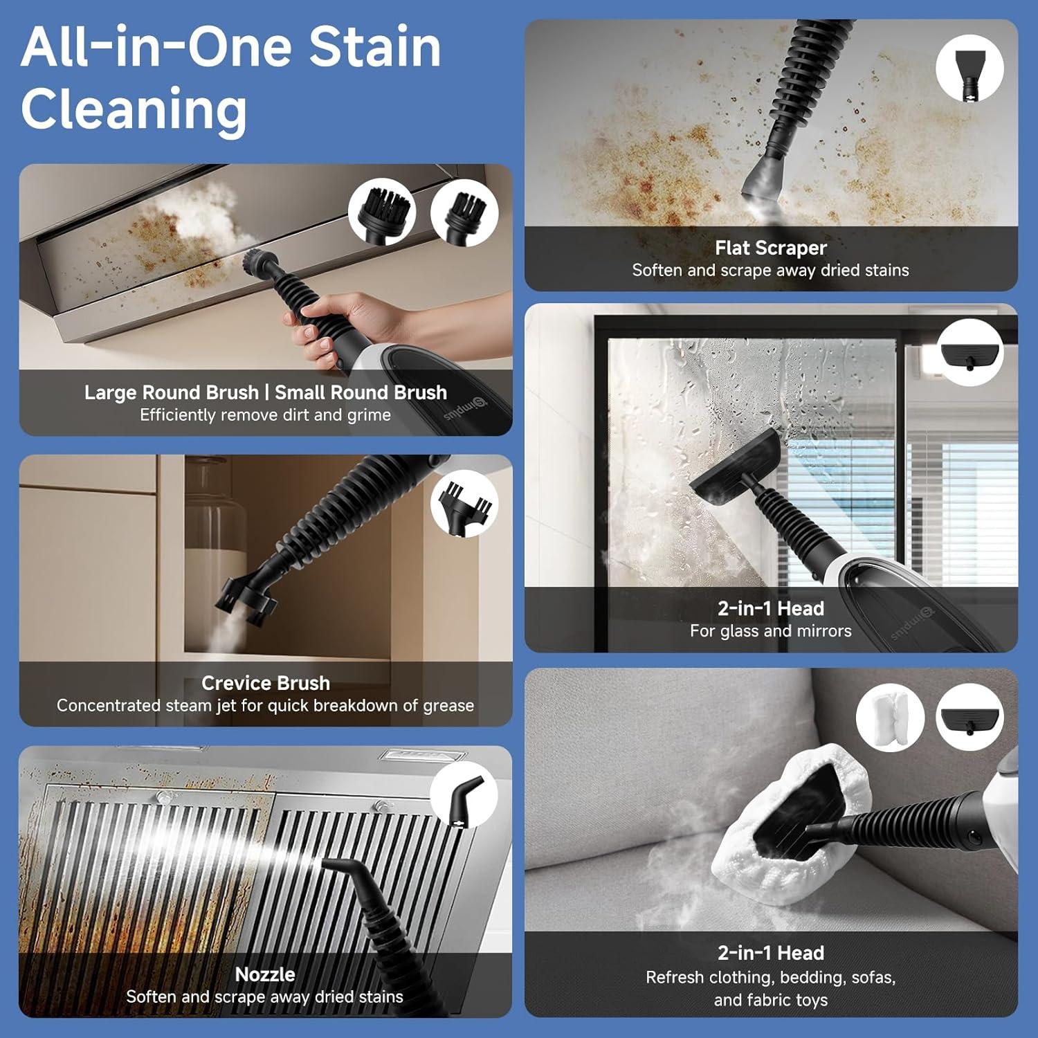 Mop de Vapor SIMPLUS 8 en 1 1360W 280ml 120°C Blanco