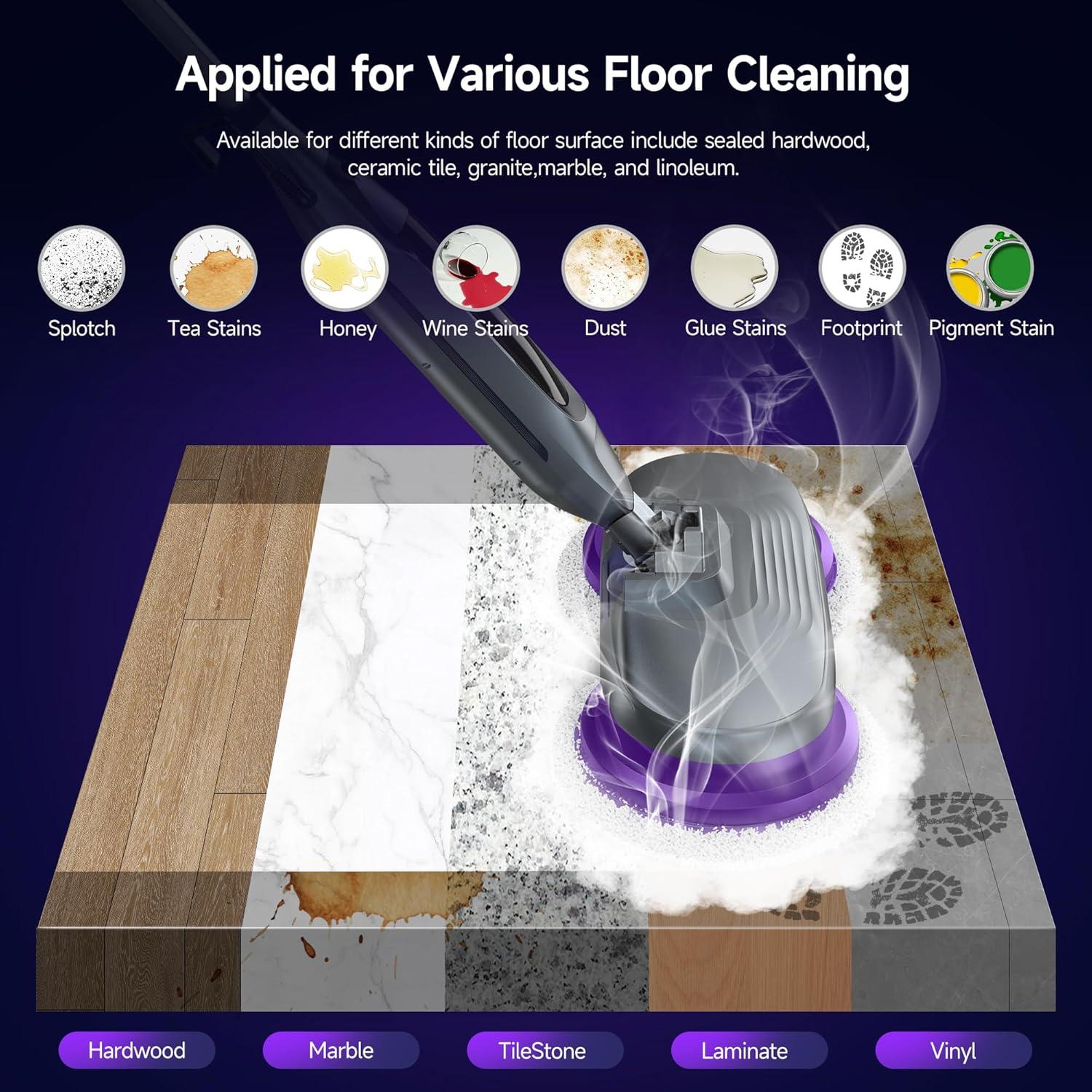 Mopa de Vapor BOJUK F2 con 4 Modos y Faros LED - 448 ml