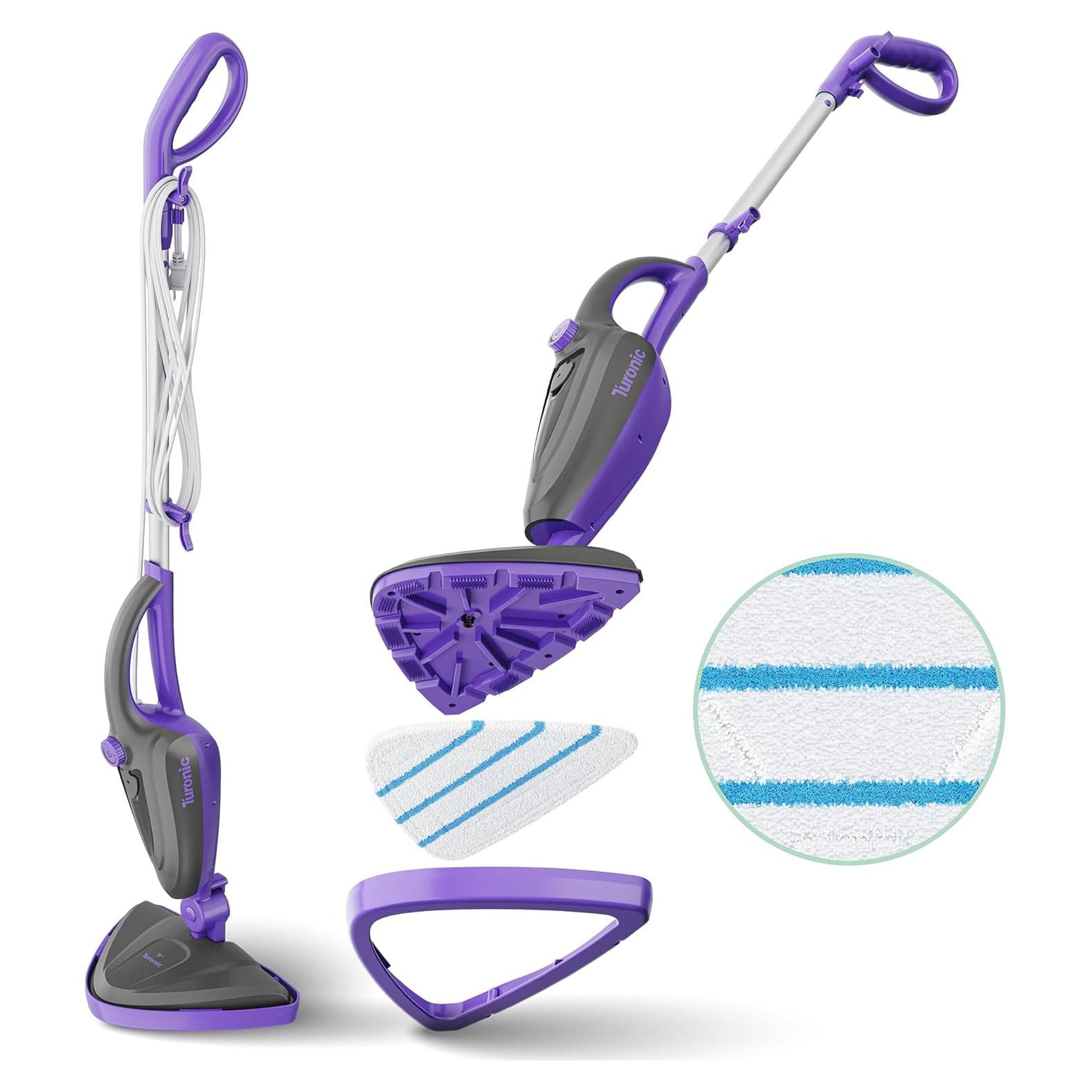Mopa de Vapor Turonic ST3 1500W 10-en-1 con Limpiador de Mano