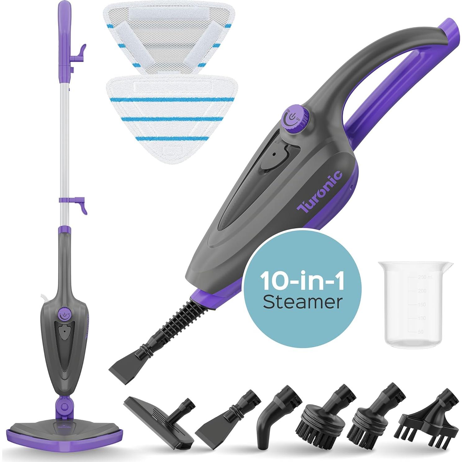 Mopa de Vapor Turonic ST3 1500W 10-en-1 con Limpiador de Mano