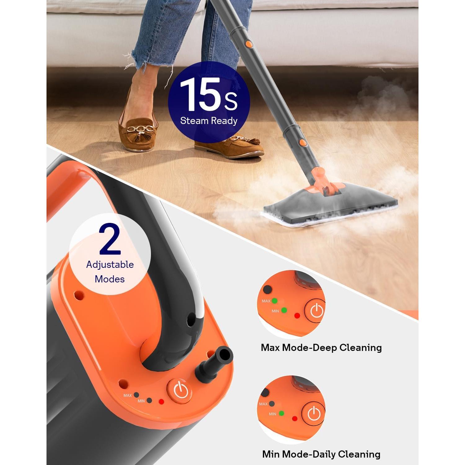 Limpiador de Vapor HelpX 20 en 1 con Accesorios y Tanque Desmontable