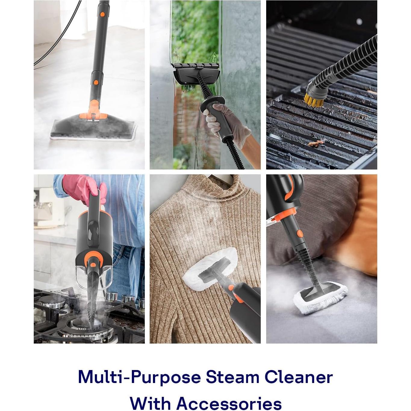 Limpiador de Vapor HelpX 20 en 1 con Accesorios y Tanque Desmontable