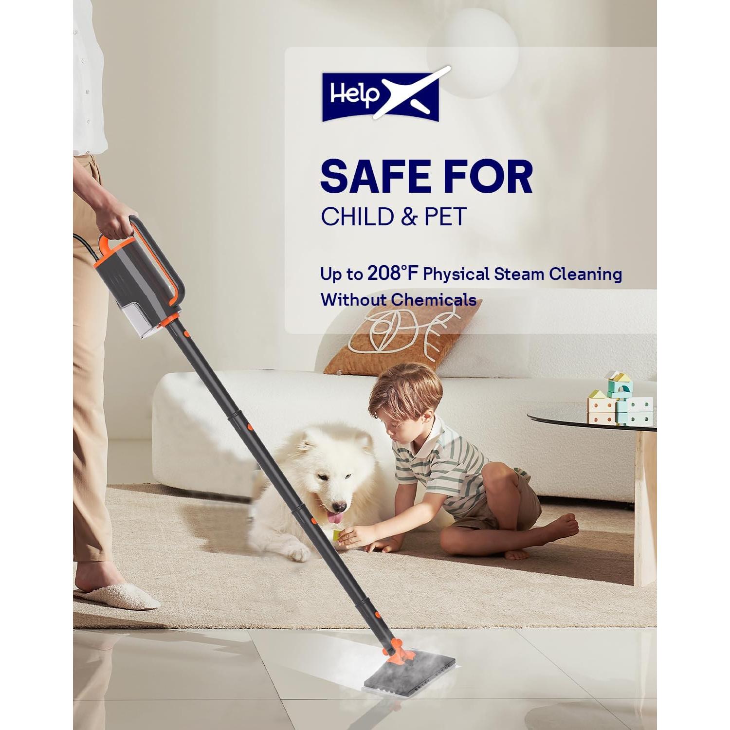 Limpiador de Vapor HelpX 20 en 1 con Accesorios y Tanque Desmontable