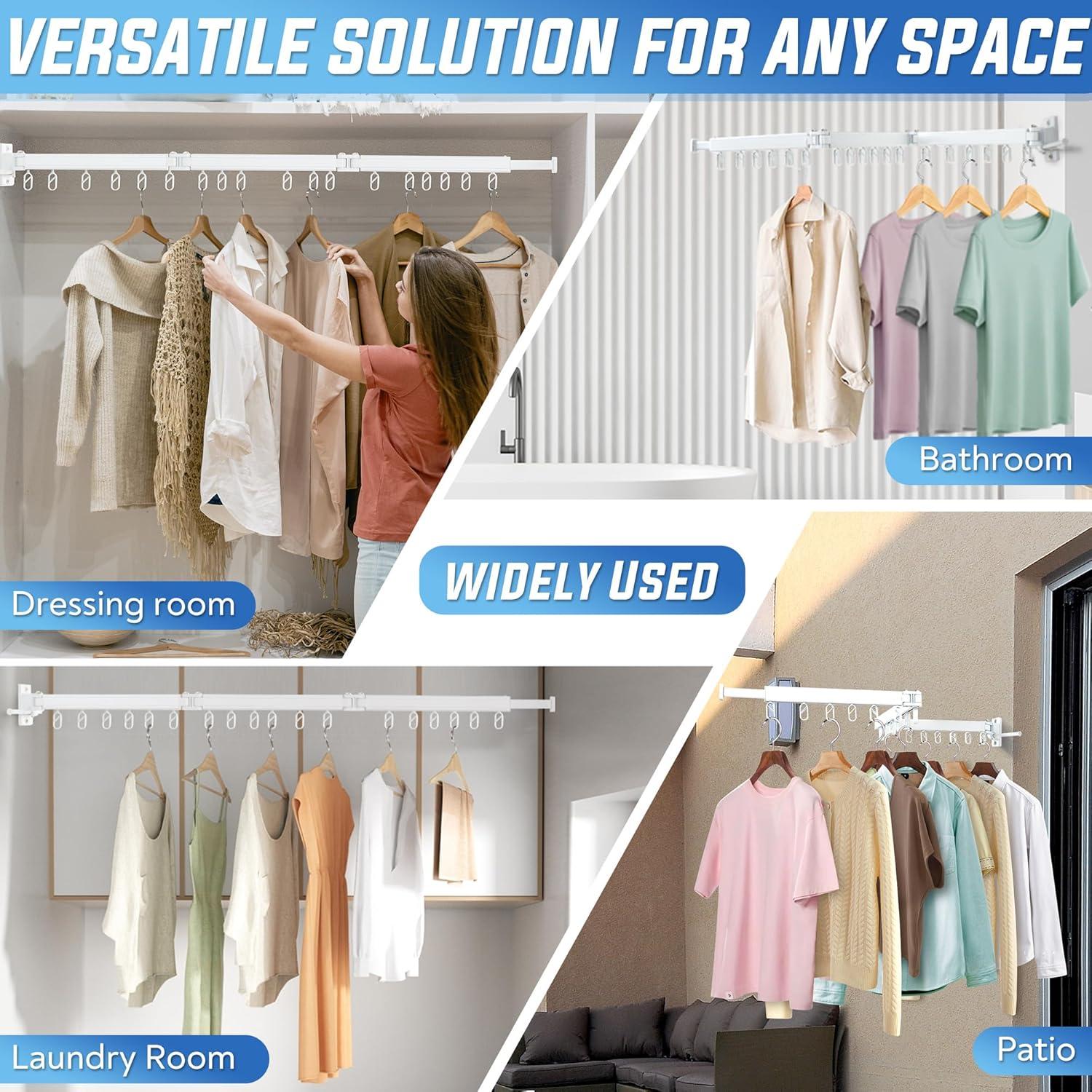 Estante Plegable para Secar Ropa ZOFGENOW 127.5 cm Blanco