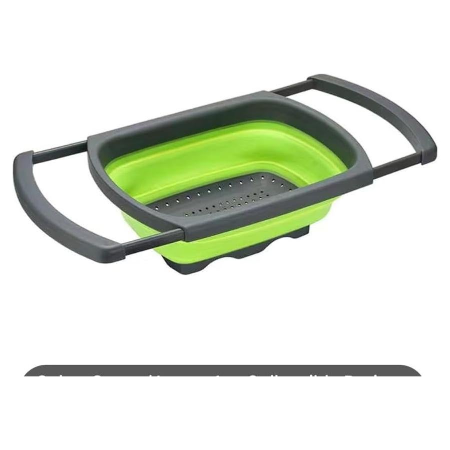 Colador Colapsable Verde Genérico 9 Cuartos con Mangos Extensibles