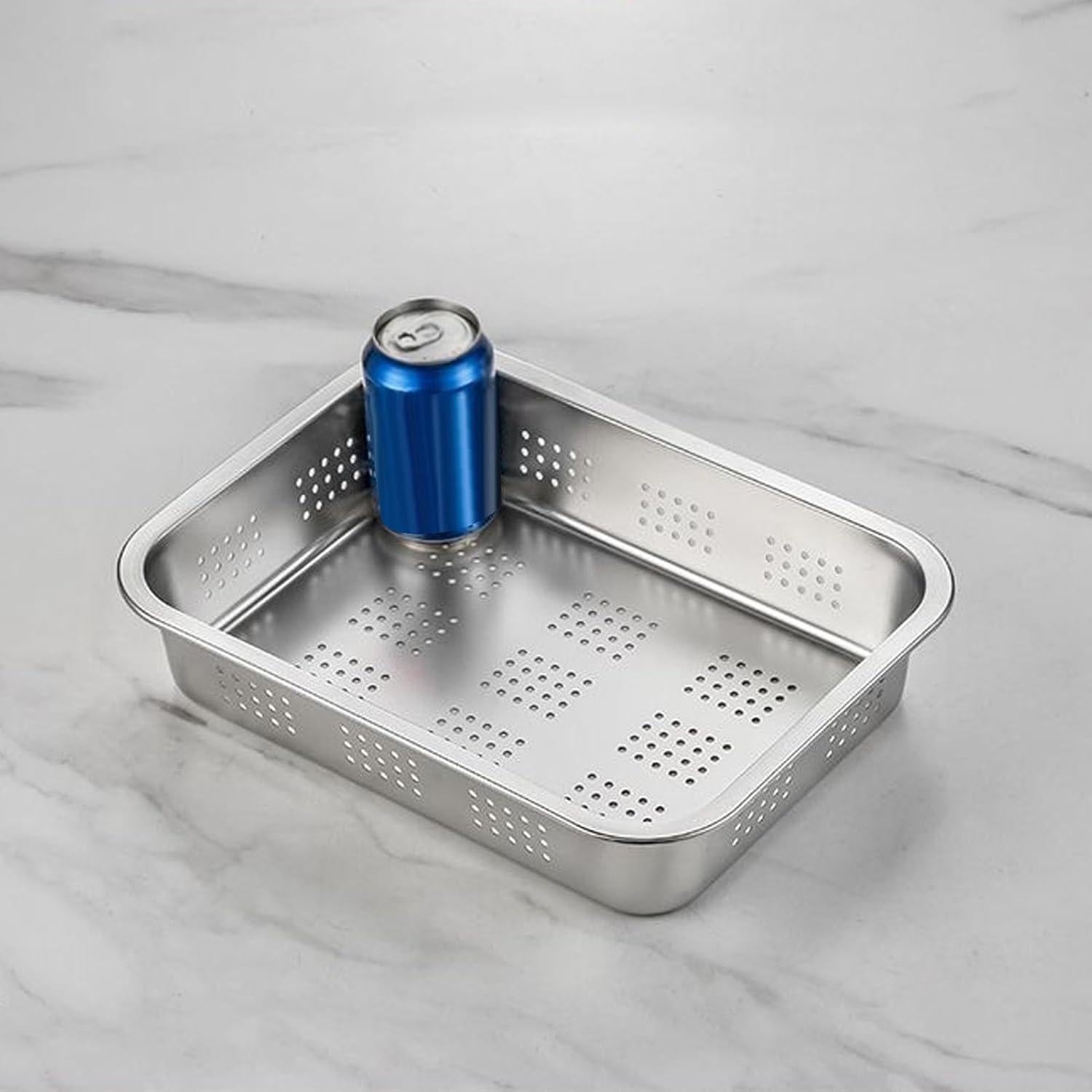 Colador Rectangular de Acero Inoxidable WOHPNLE 300g - Filtro de Malla