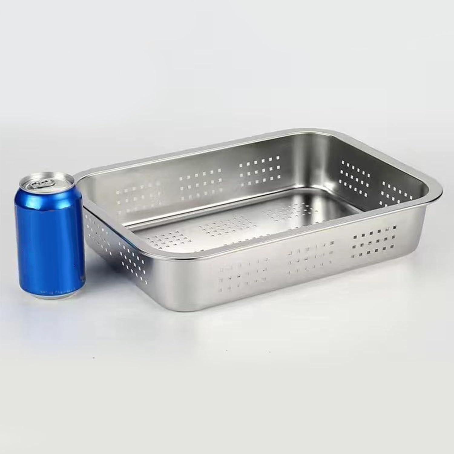 Colador Rectangular de Acero Inoxidable WOHPNLE 300g - Filtro de Malla