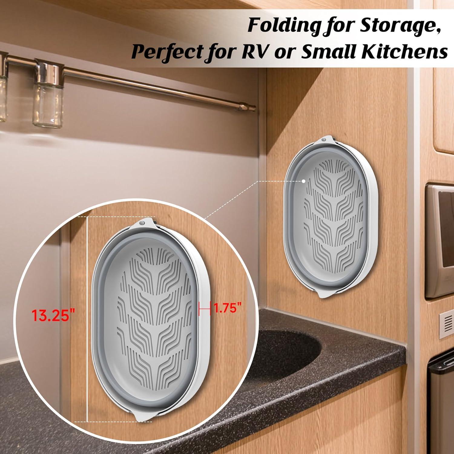 Lavabo Plegable 5.3 QT JHZWD - Colador de Silicona para Cocina