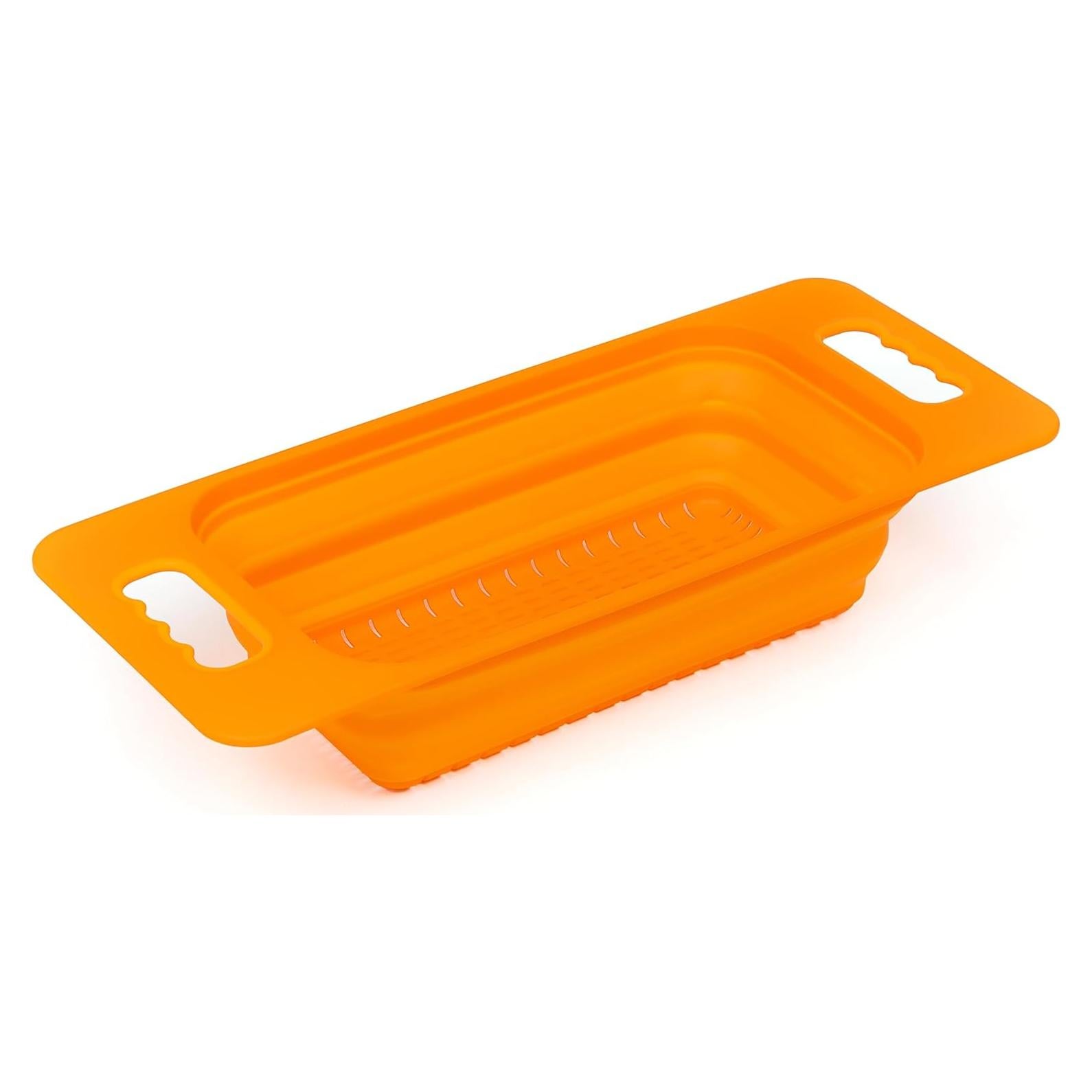 Colador Plegable Rectangular Sammart Naranja 45x18.5 cm