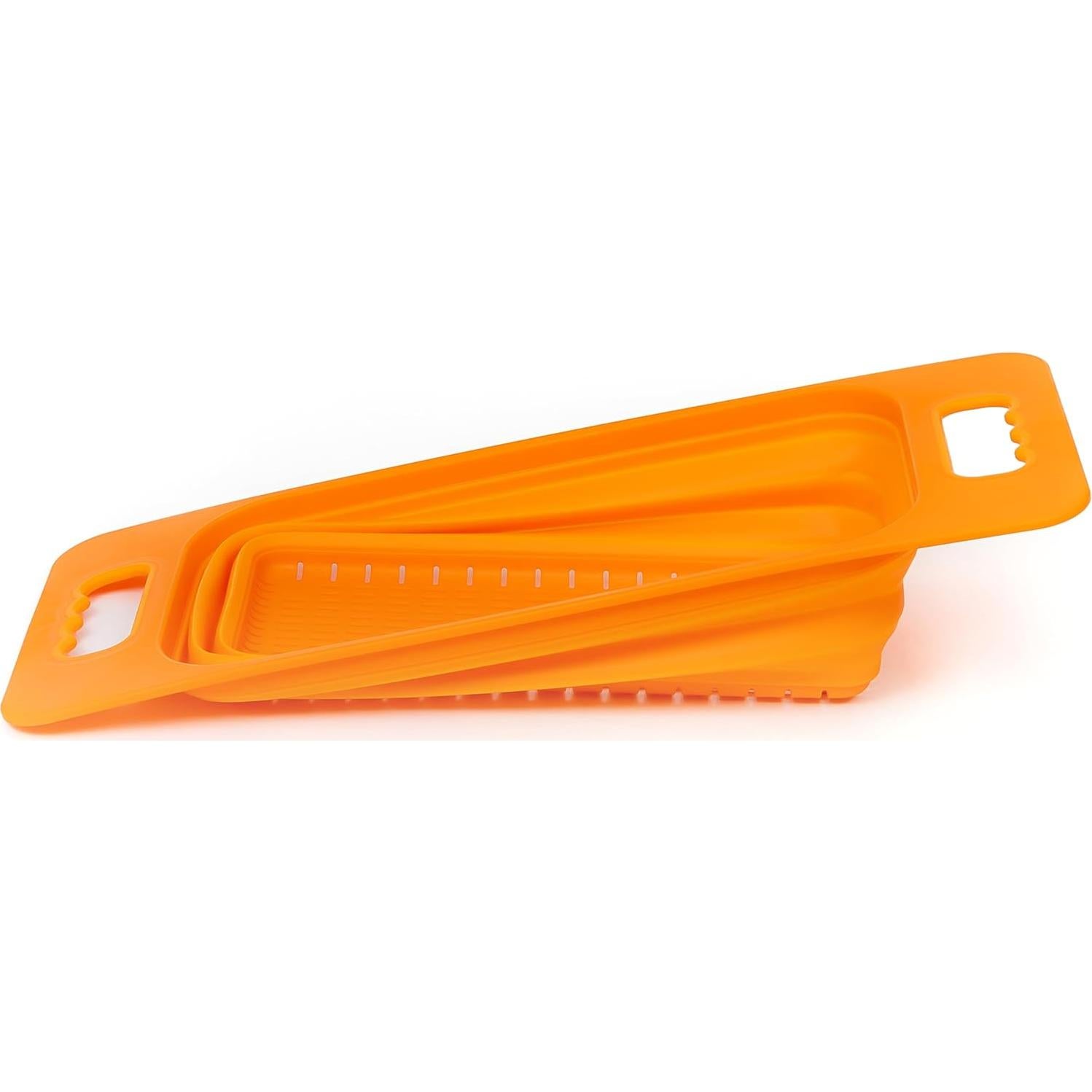 Colador Plegable Rectangular Sammart Naranja 45x18.5 cm