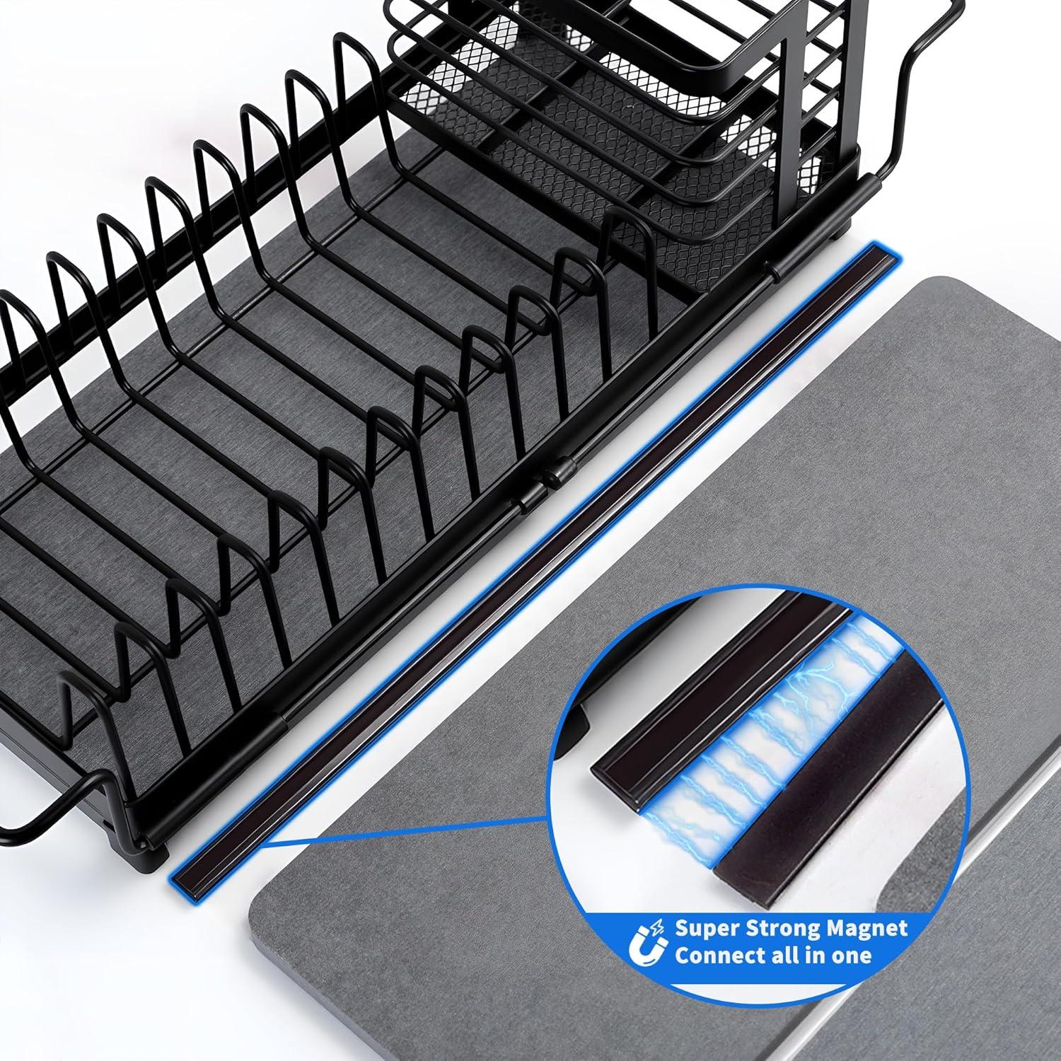 Escurridor de Platos AIDILI Expandible Negro 30.7-48cm